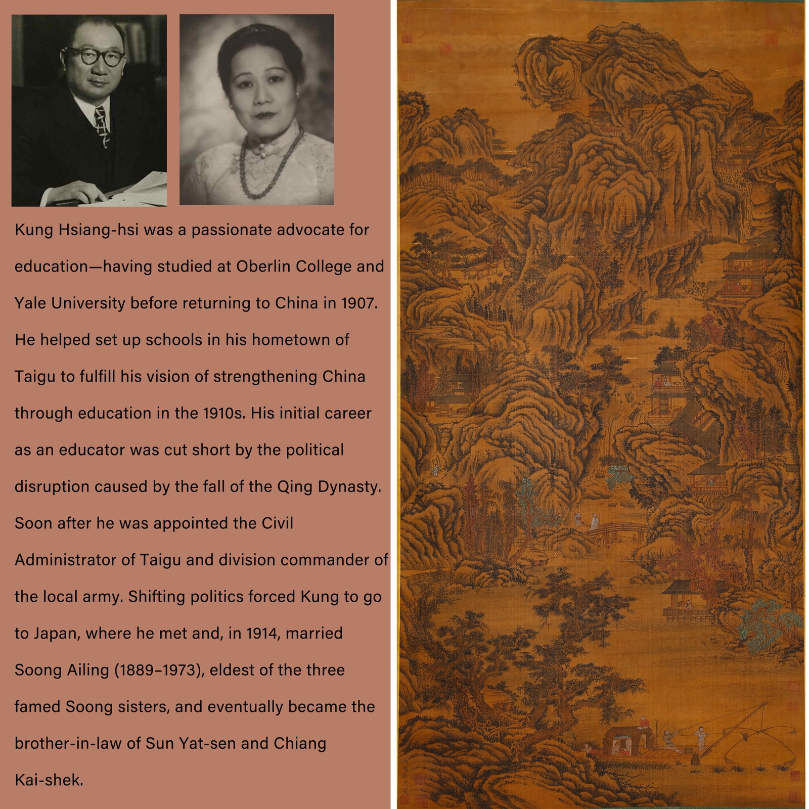 A LANDSCAPE PAINTING ON SILK BY GUO XI.郭熙: Landscape Painting on Silk by Guo Xi.郭熙. PROVENANCE: Highlight of this sale is part of the collection of K'ung Hsiang-Hsi (Kong Xiangxi, 孔祥熙, 1880-1967). Born in Tai