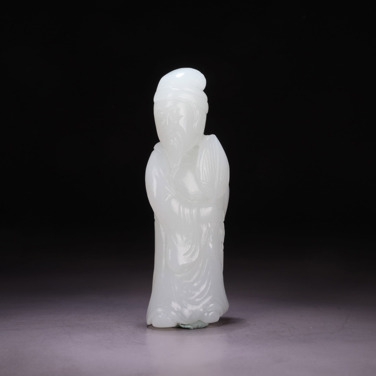 A HETIAN WHITE JADE FIGURE ORNAMENT (1 of 8)