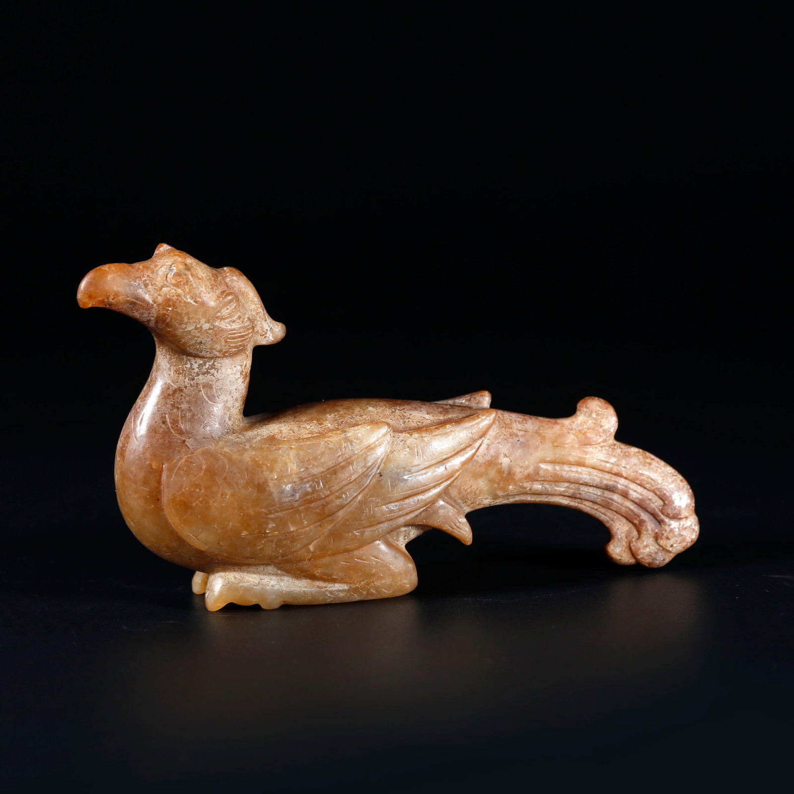 A ANCIENT JADE PHOENIX ORNAMENT: Ancient Jade Phoenix Ornament