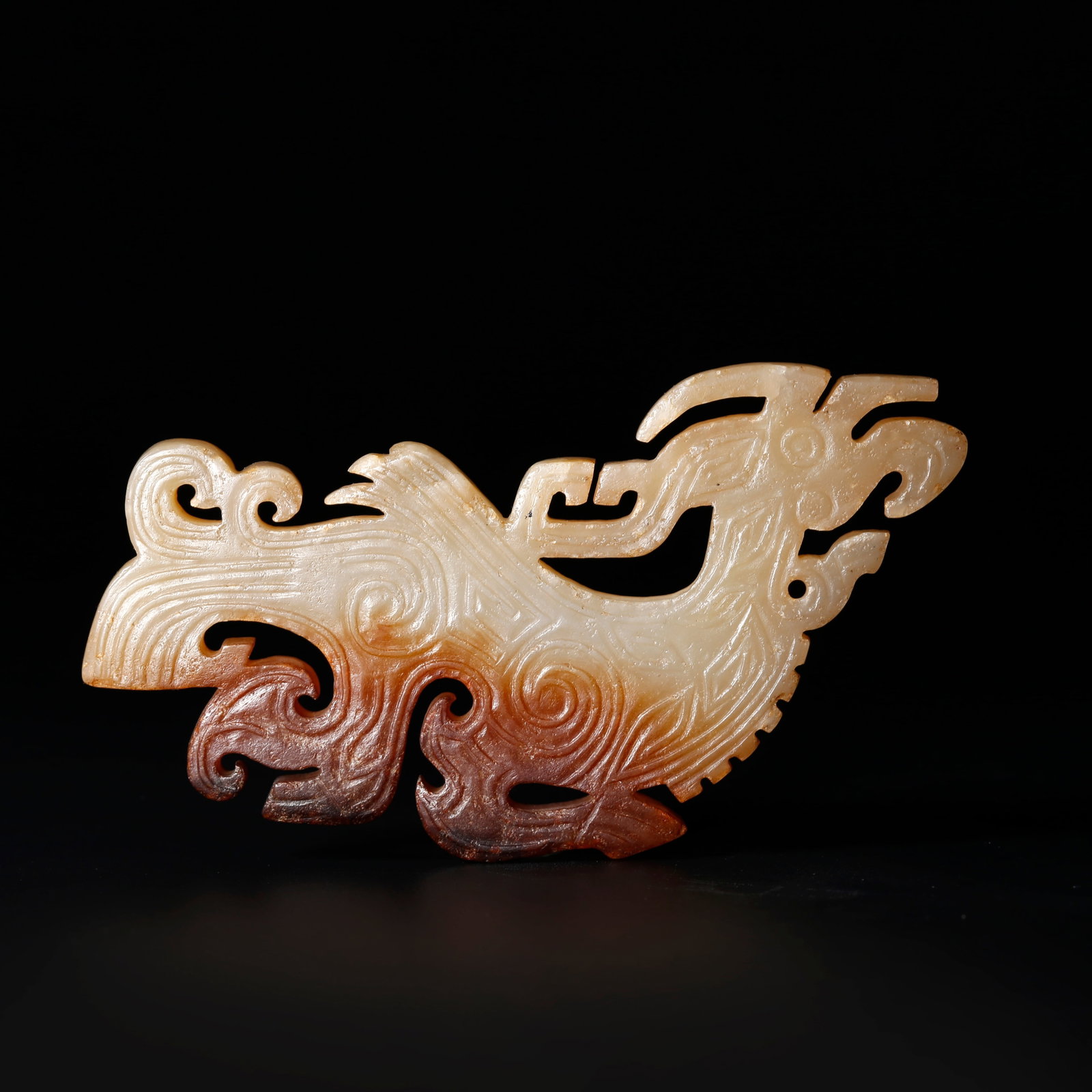 A ANCIENT JADE PHOENIX PENDANT: Ancient Jade Phoenix Pendant