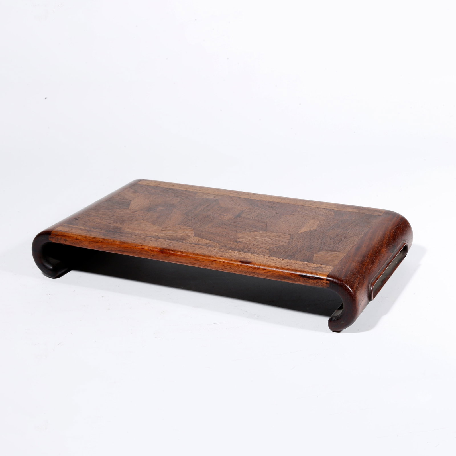 A HUANGHUALI WOOD CARVED SMALL TEA TABLE (1 of 9)
