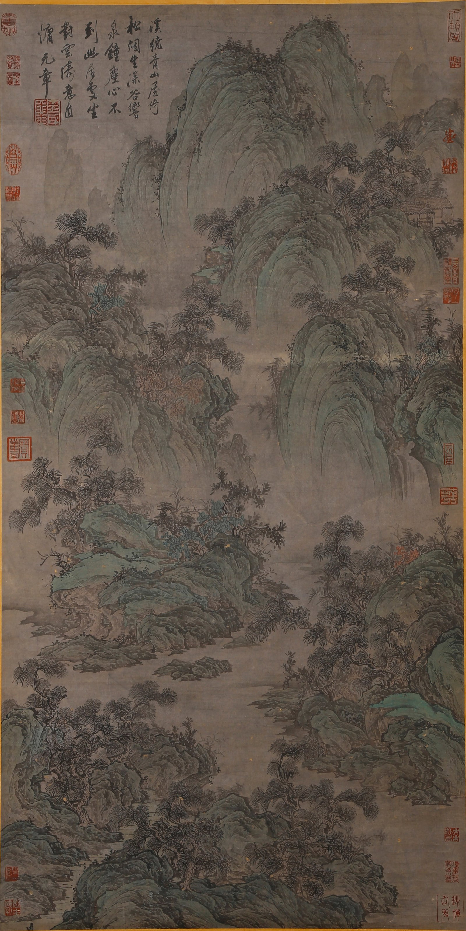 A LANDSCAPE PAINTING ON PAPER BY MI FU.米芾 (1 of 10)