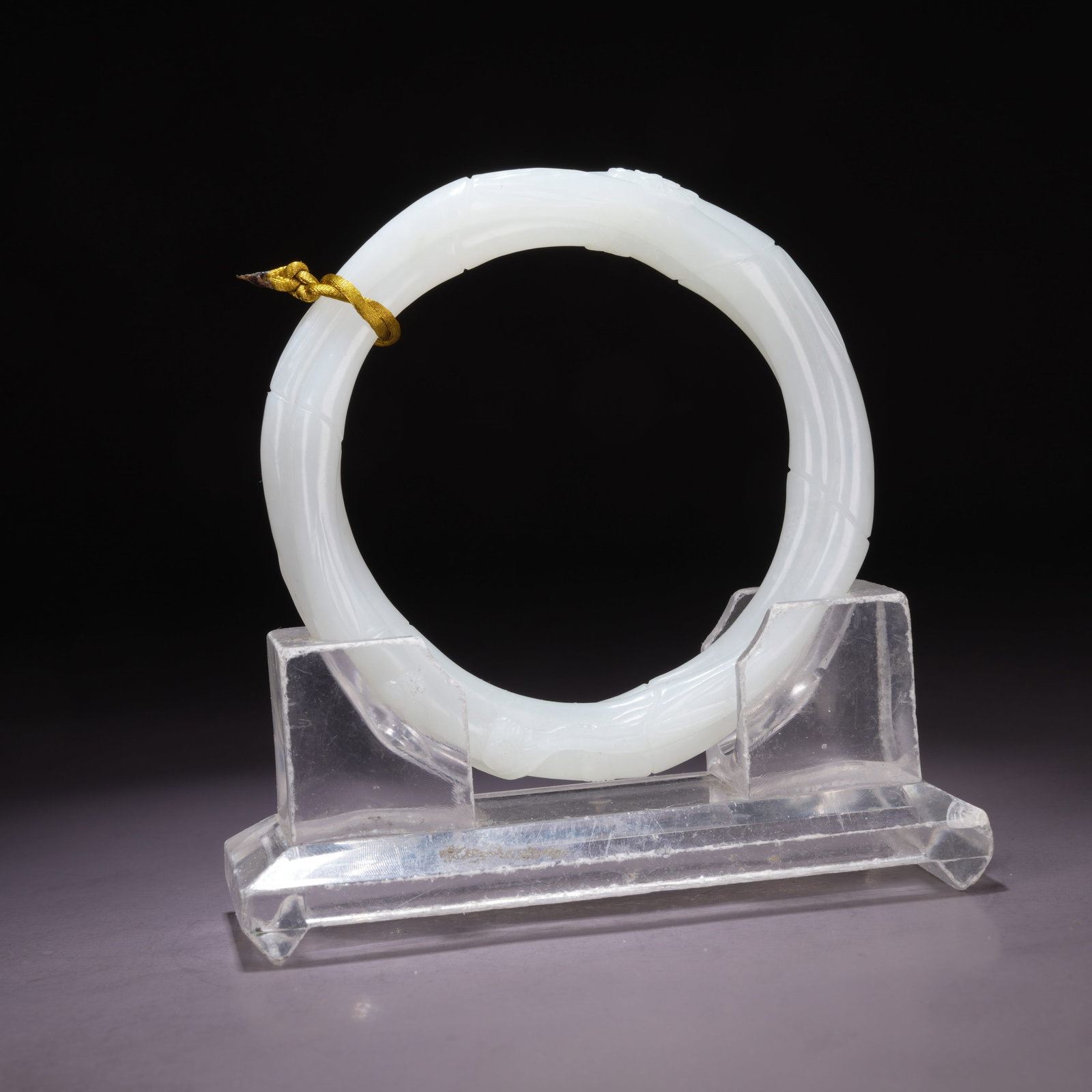 A HETIAN WHITE JADE BAMBOO-SEGMENT BRACELET (1 of 10)