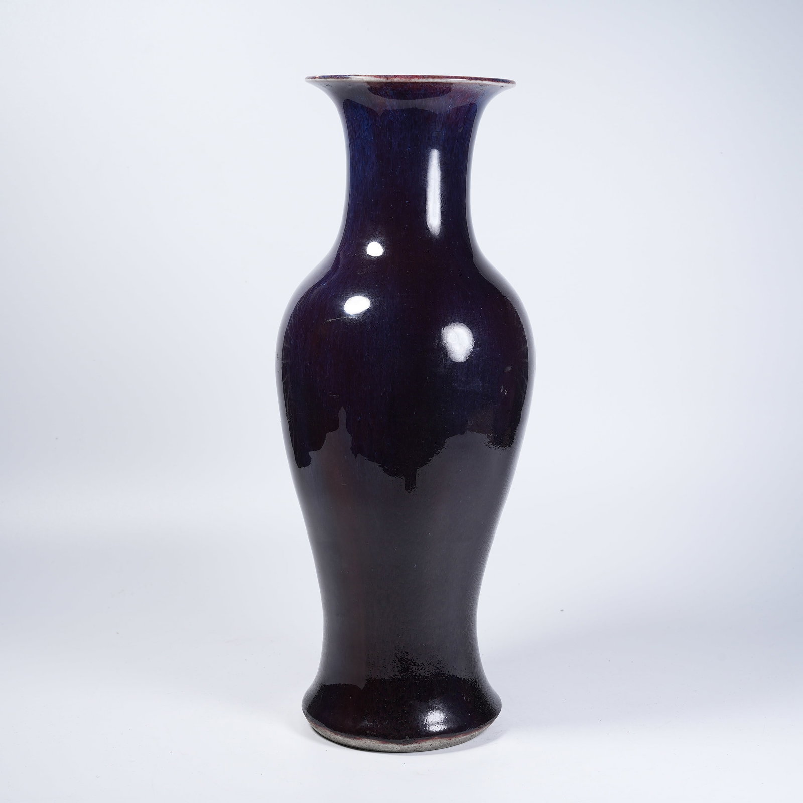 A TRANSMUTATION GLAZE GUANYIN VASE: Transmutation Glaze Guanyin Vase