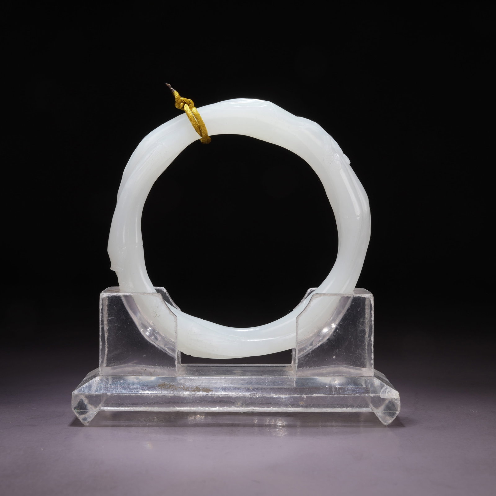 A HETIAN WHITE JADE BAMBOO-SEGMENT BRACELET (1 of 8)