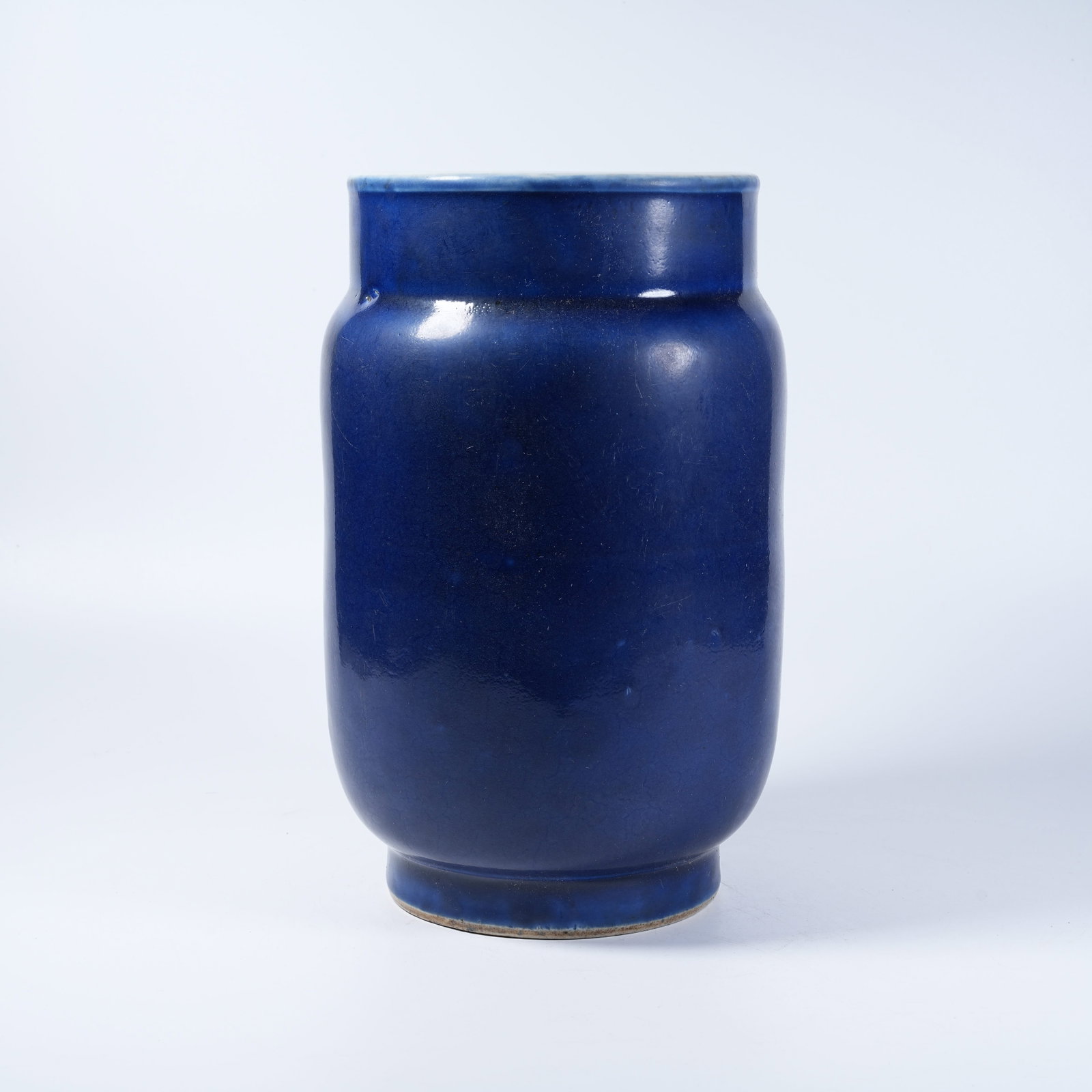 A JAR WITH SACRIFICIAL BLUE GLAZE (1 of 9)