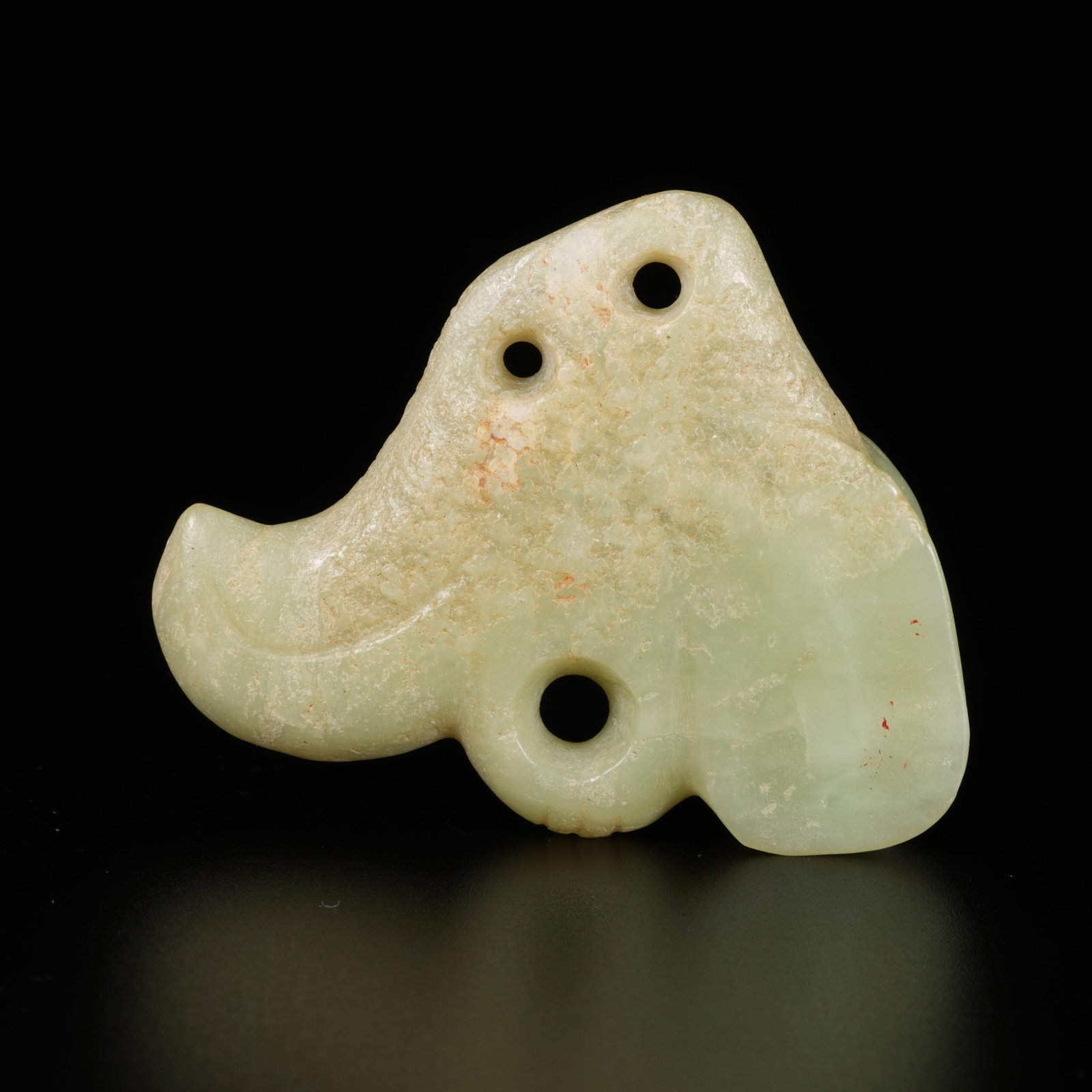A ARCHAIC JADE CARVED PENDANT (1 of 9)