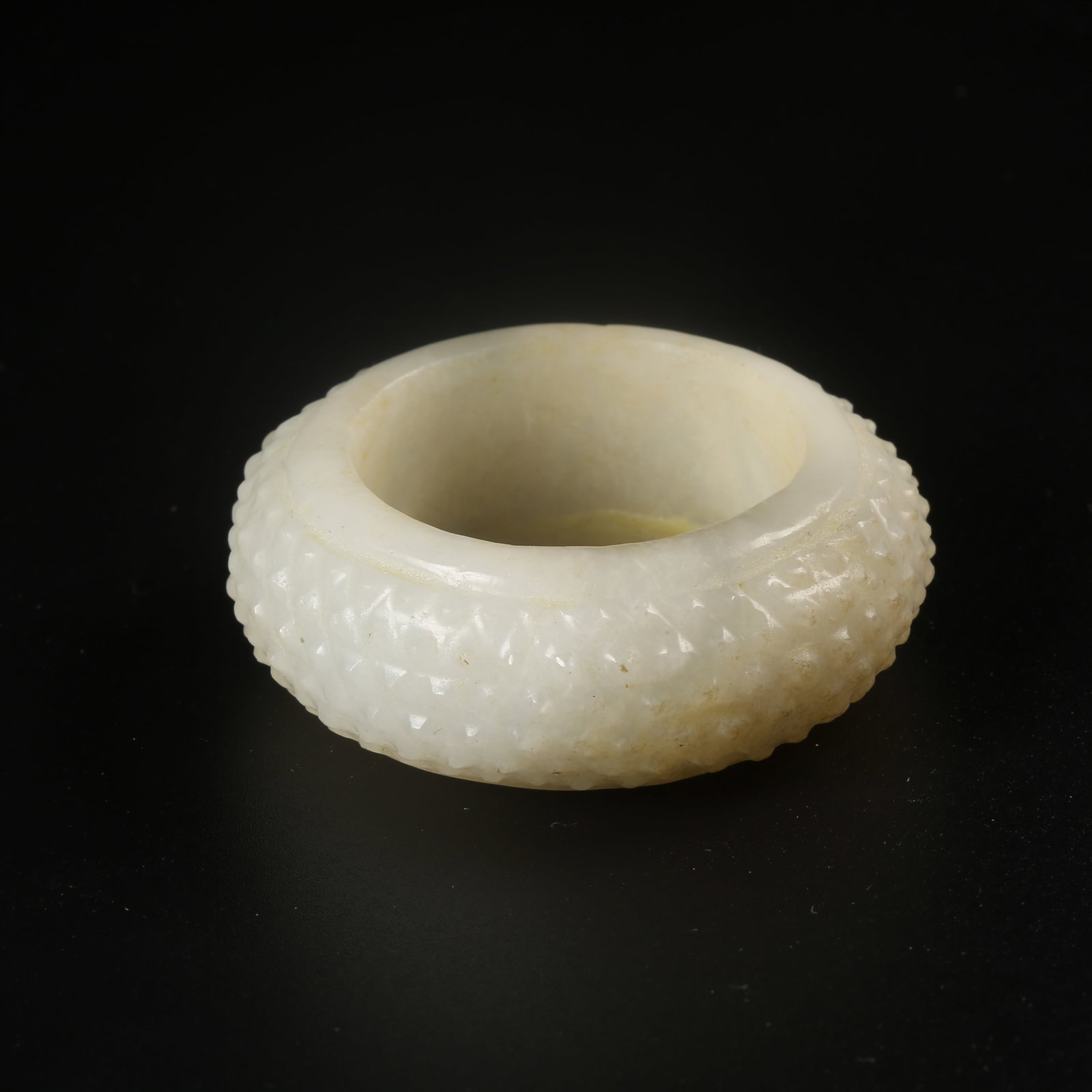 A HETIAN JADE BI-RING: Hetian jade bi-ring