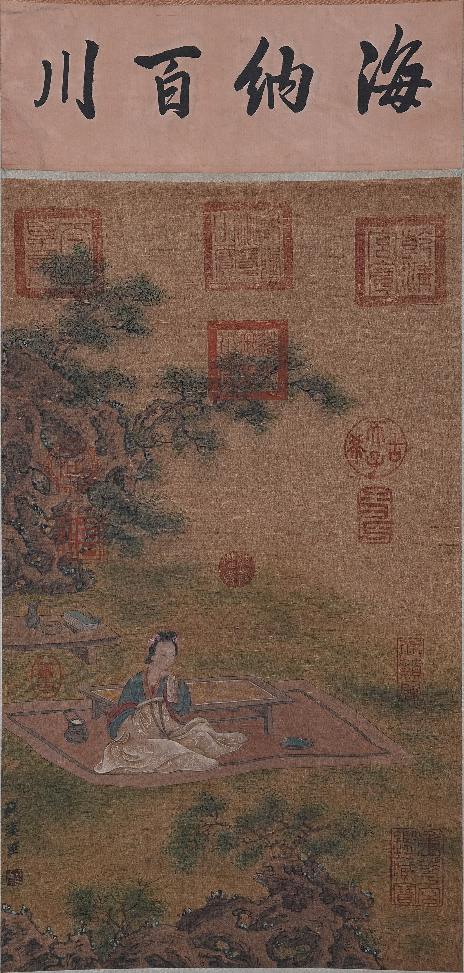 A BEAUTY PAINTING ON SILK BY SU HANCHEN.蘇漢臣 (1 of 10)