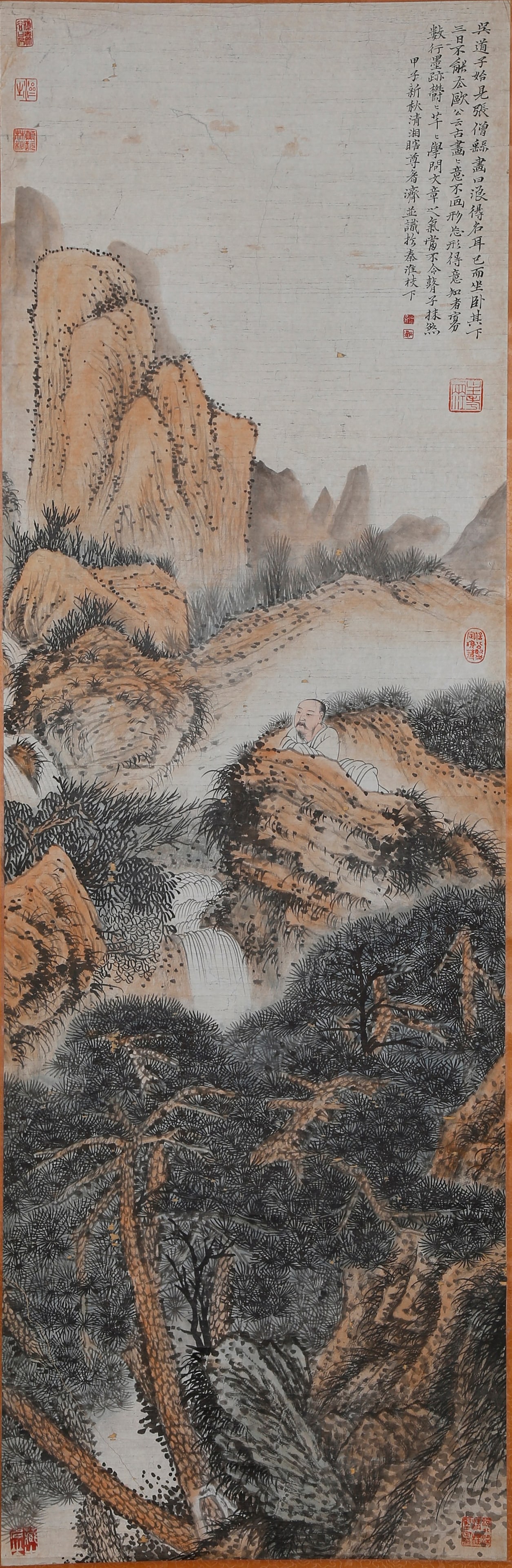 A LANDSCAPE PAINTING ON PAPER BY SHITAO.石濤 (1 of 10)