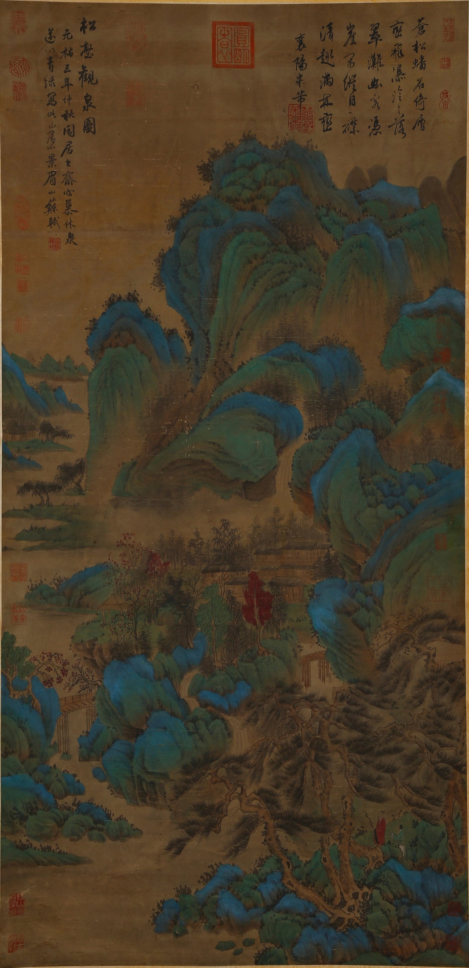 A LANDSCAPE PAINTING ON SILK BY SU SHI.蘇軾: Landscape Painting on Silk by Su Shi.蘇軾