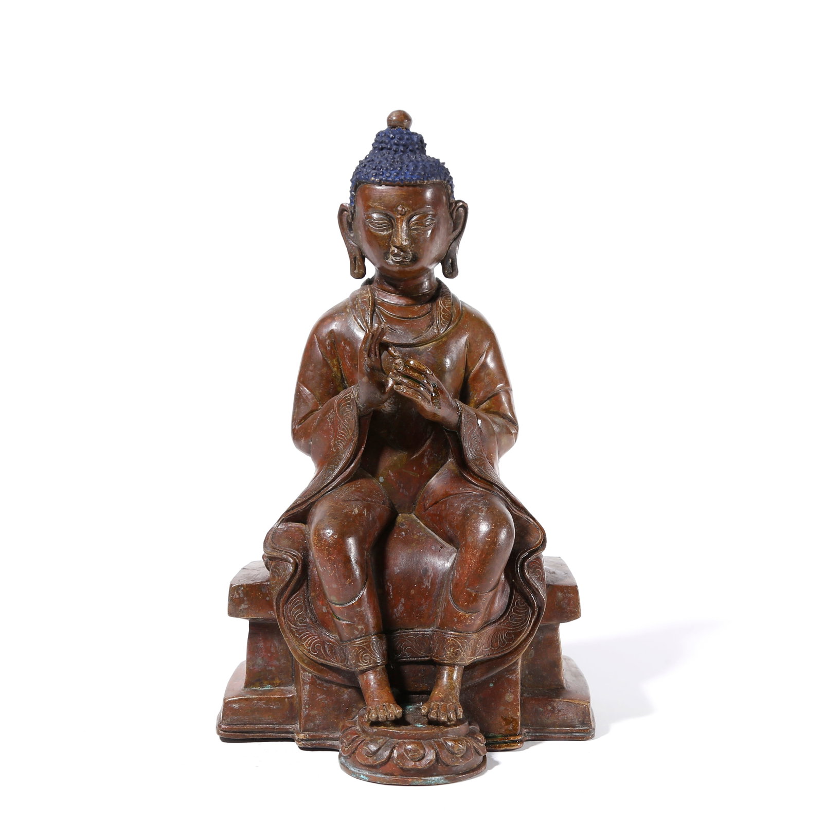 A BRONZE STATUE OF MAITREYA: Bronze Statue of Maitreya
