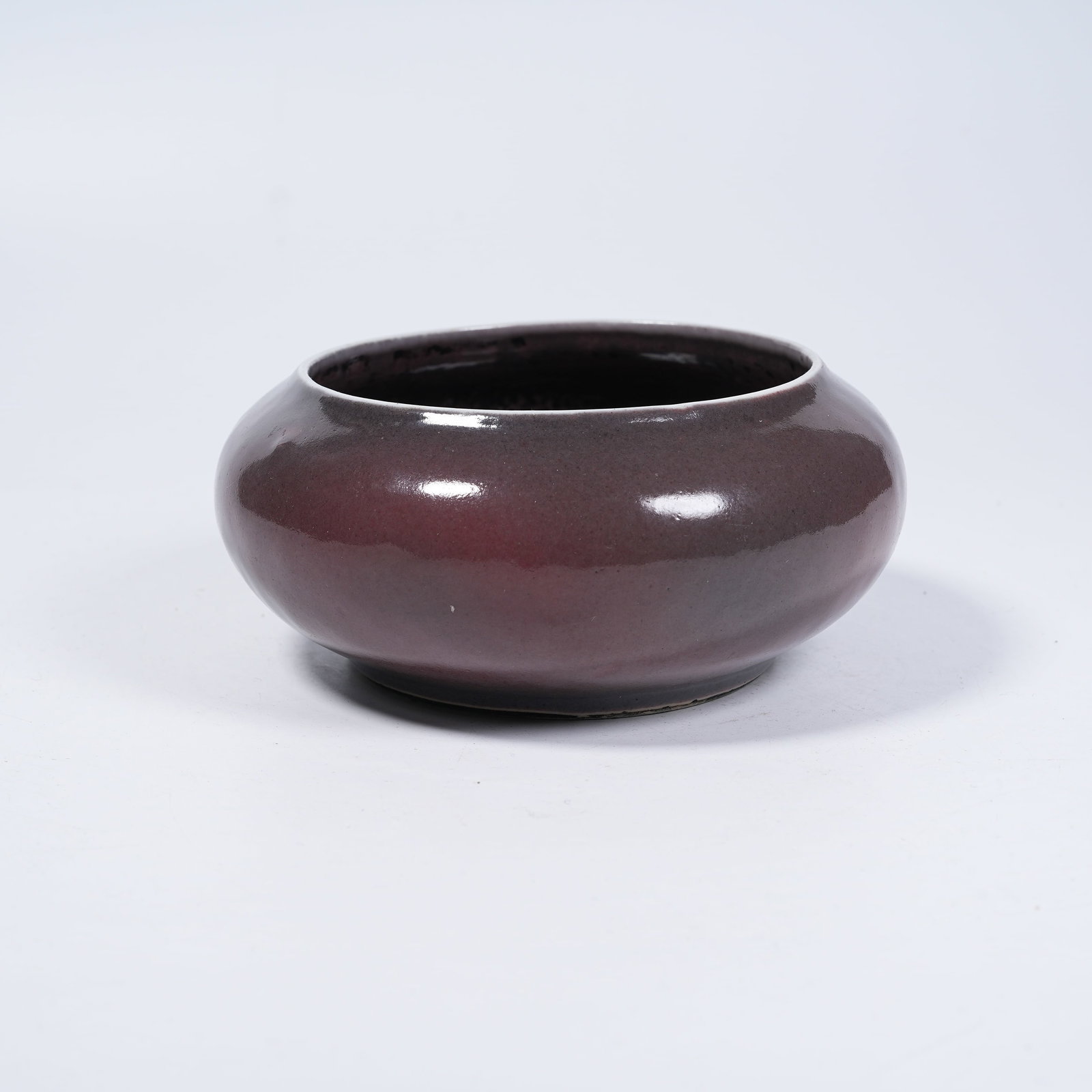 A RED GLAZE BRUSH WASHER (1 of 9)