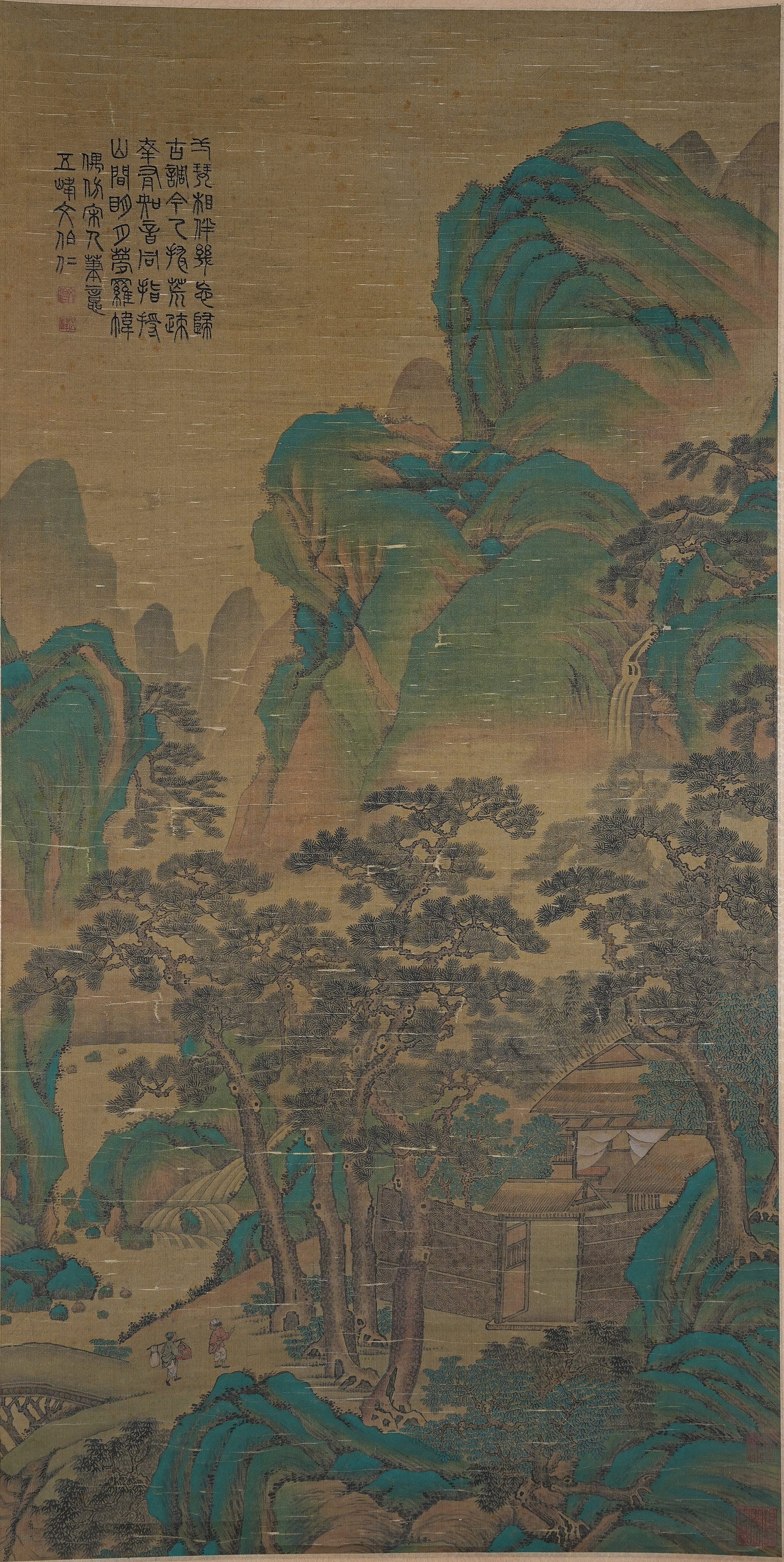 A LANDSCAPE PAINTING ON SILK BY WEN BOREN.文伯仁 (1 of 10)