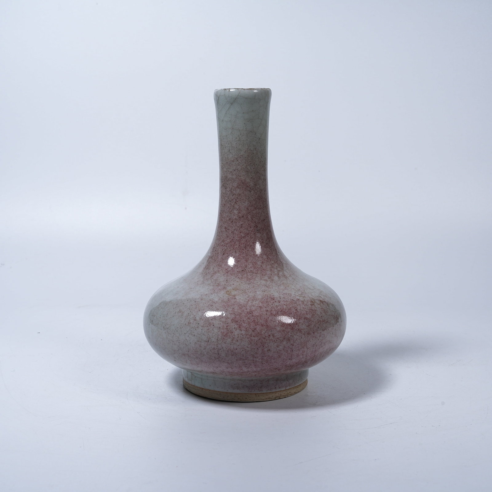A RED GLAZE WATER CHESTNUT VASE (1 of 9)