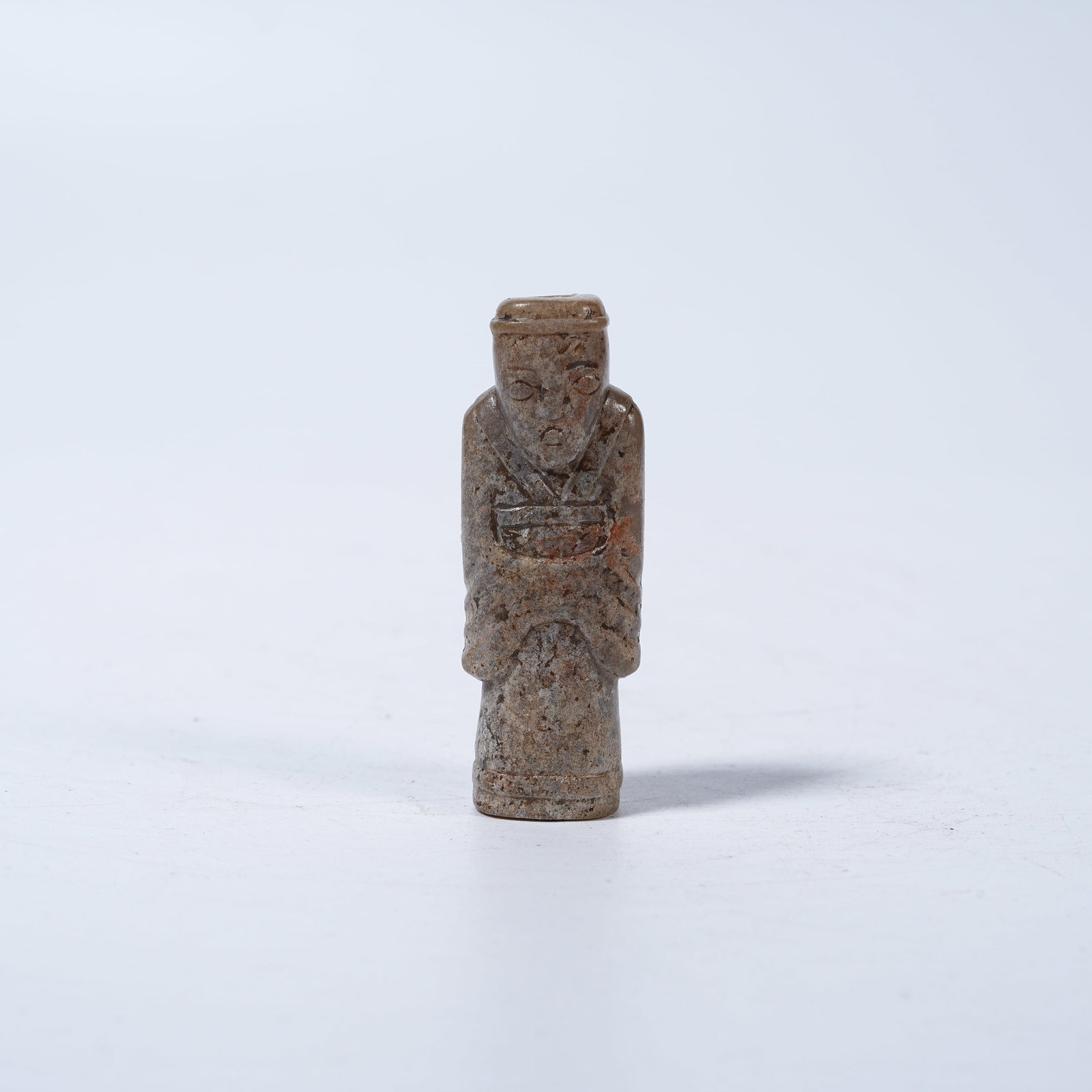 A ARCHAIC JADE FIGURINE PENDANT: Archaic Jade Figurine Pendant