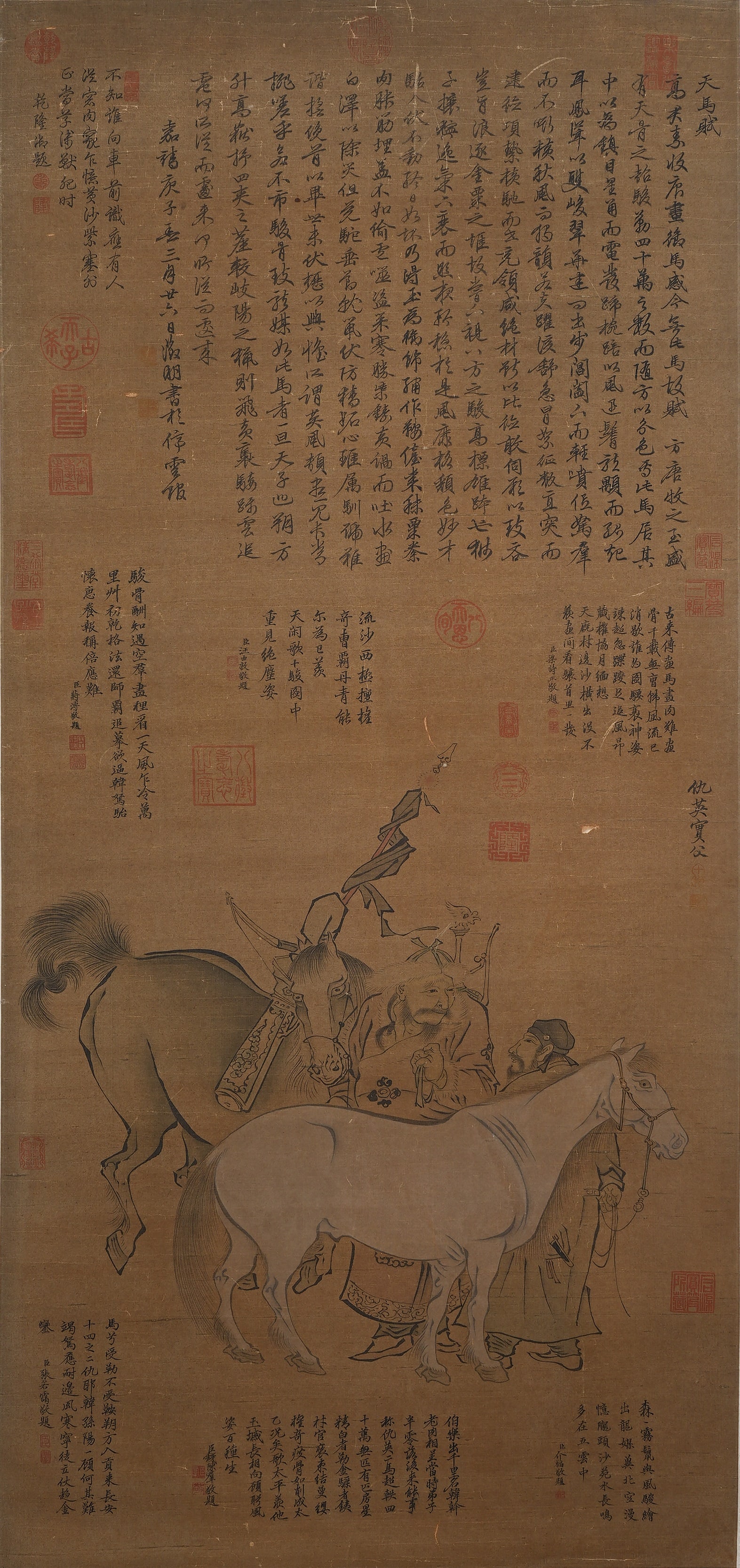 A NARRATIVE FIGURE PAINTING ON SILK BY QIU YING.仇英: Narrative Figure Painting on Silk by Qiu Ying.仇英