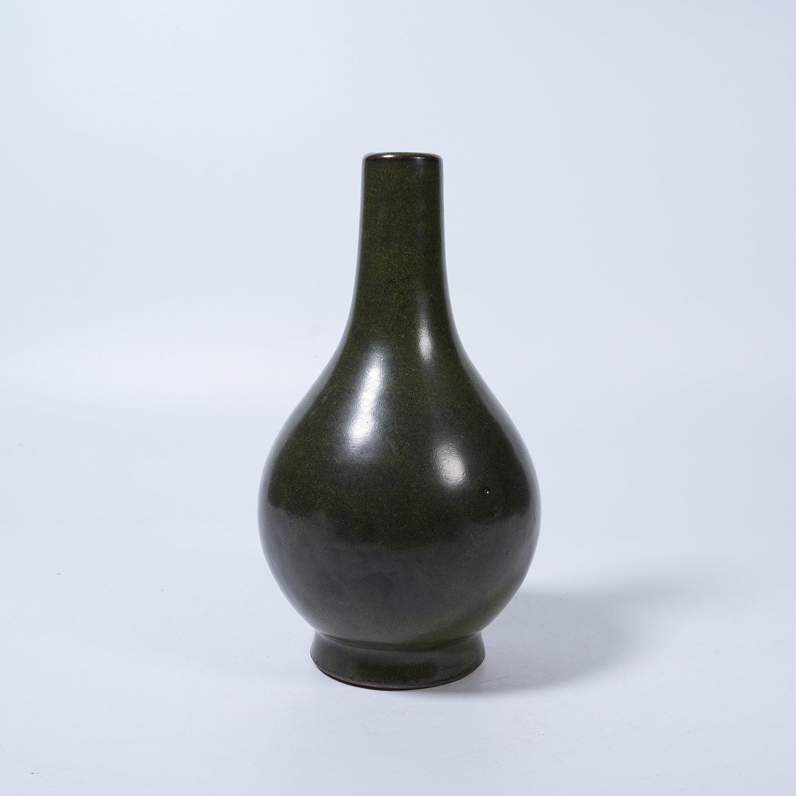 A TEA-DUST GLAZE LONG-NECK VASE (1 of 9)