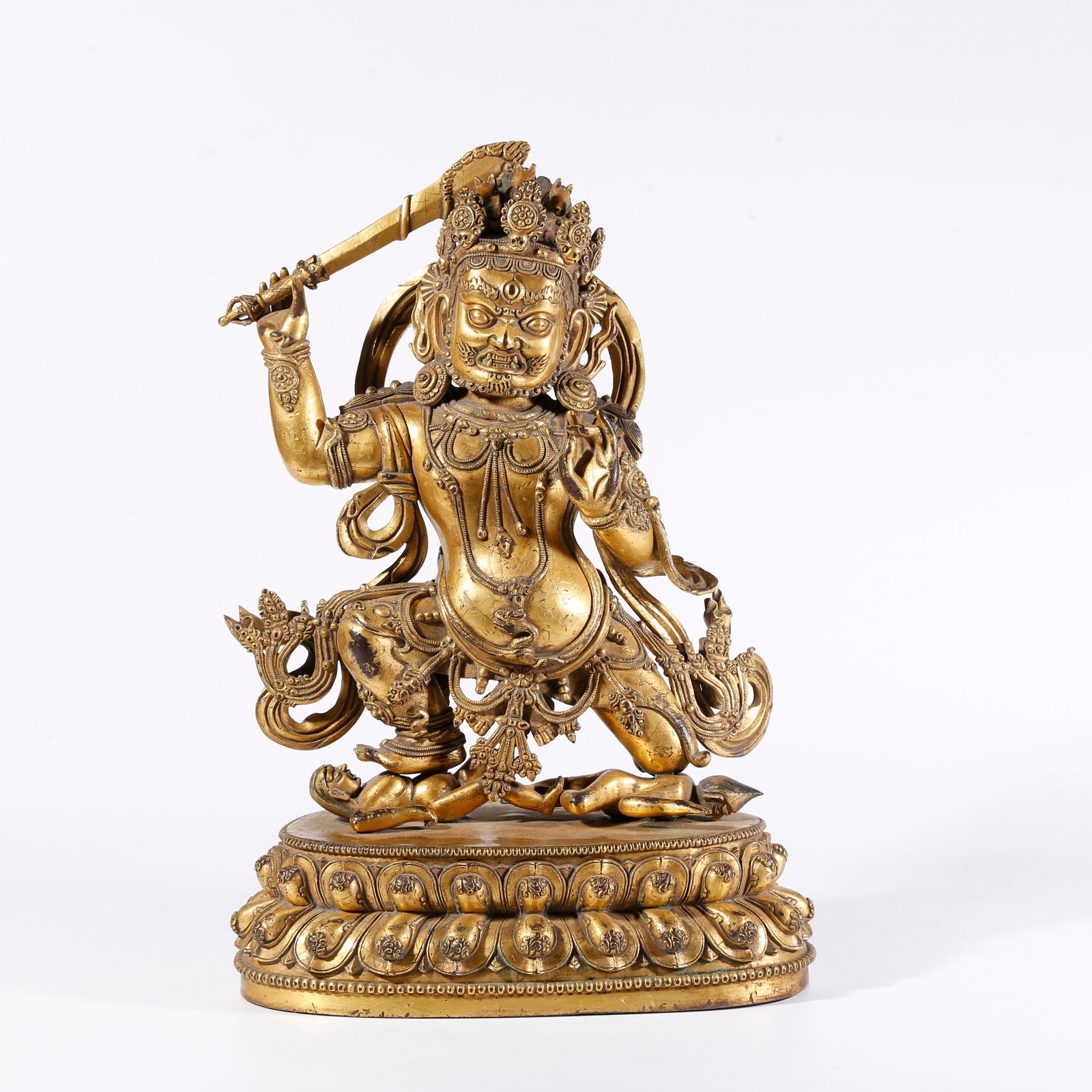 A GILT BRONZE STATUE OF HAYAGRIVA VAJRA (1 of 9)