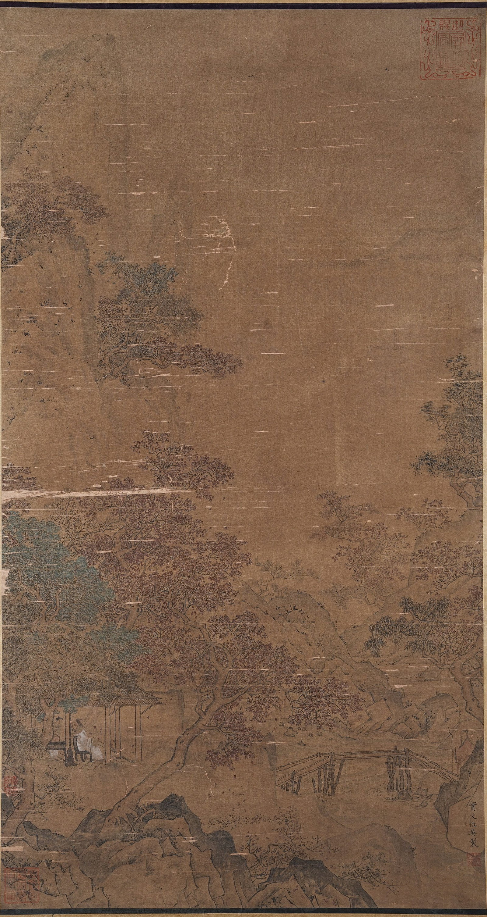 A LANDSCAPE PAINTING ON SILK BY QIU YING.仇英 (1 of 8)