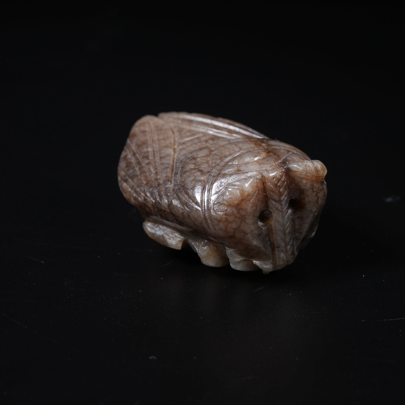 A ANCIENT JADE CICADA PENDANT: Ancient Jade Cicada Pendant