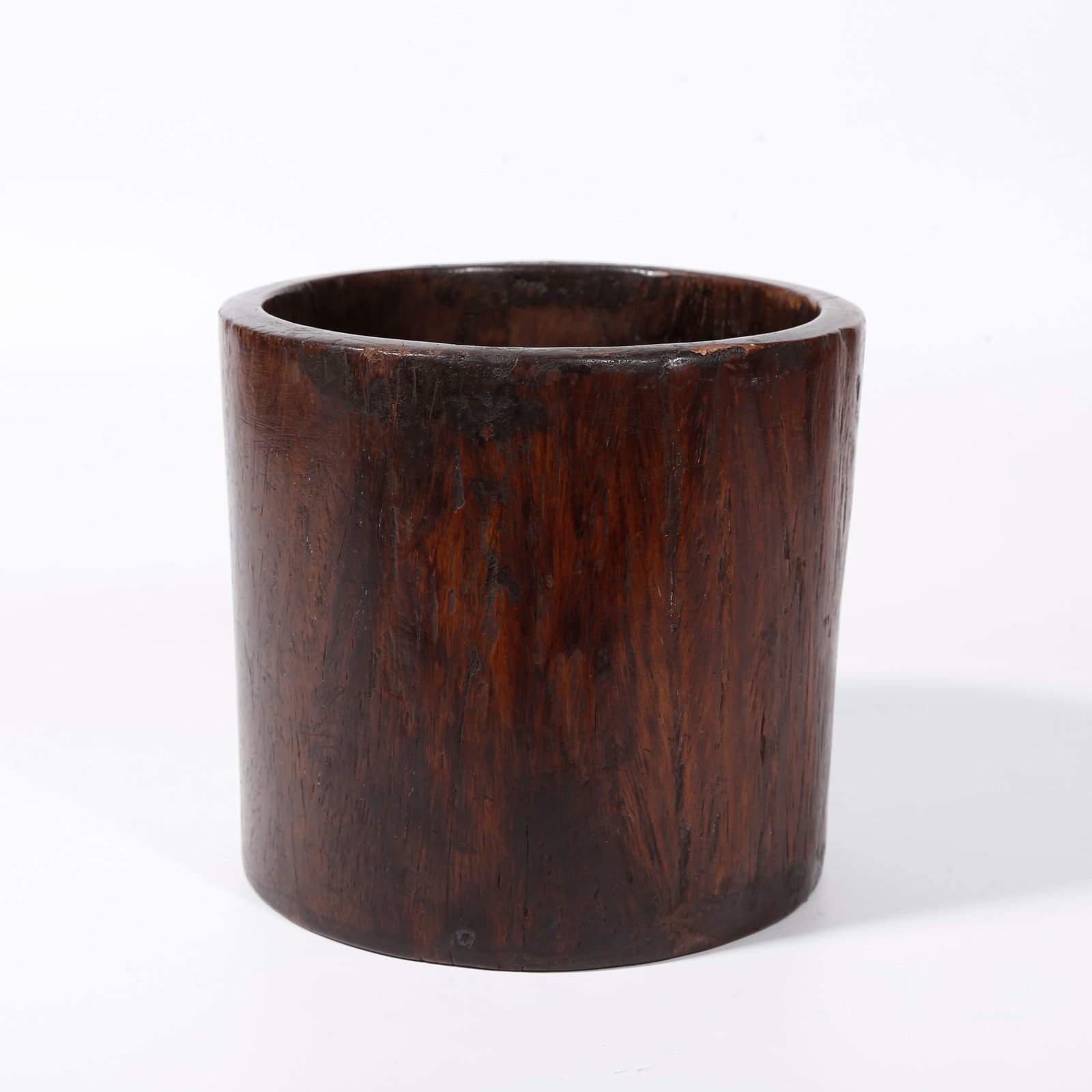 A HUANGHUALI WOOD BRUSH POT (1 of 8)