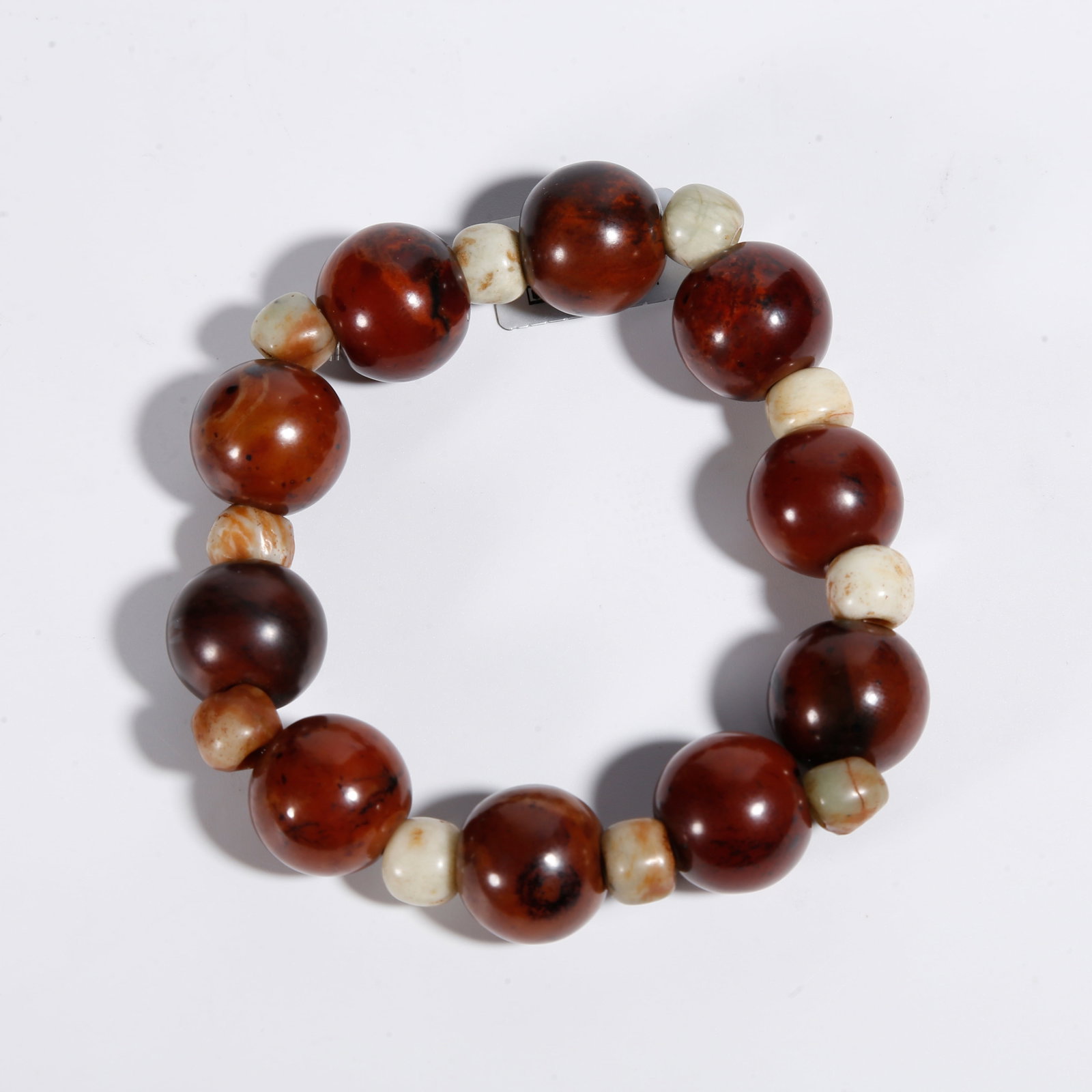 A HETIAN JADE BRACELET STRAND: Hetian Jade Bracelet Strand