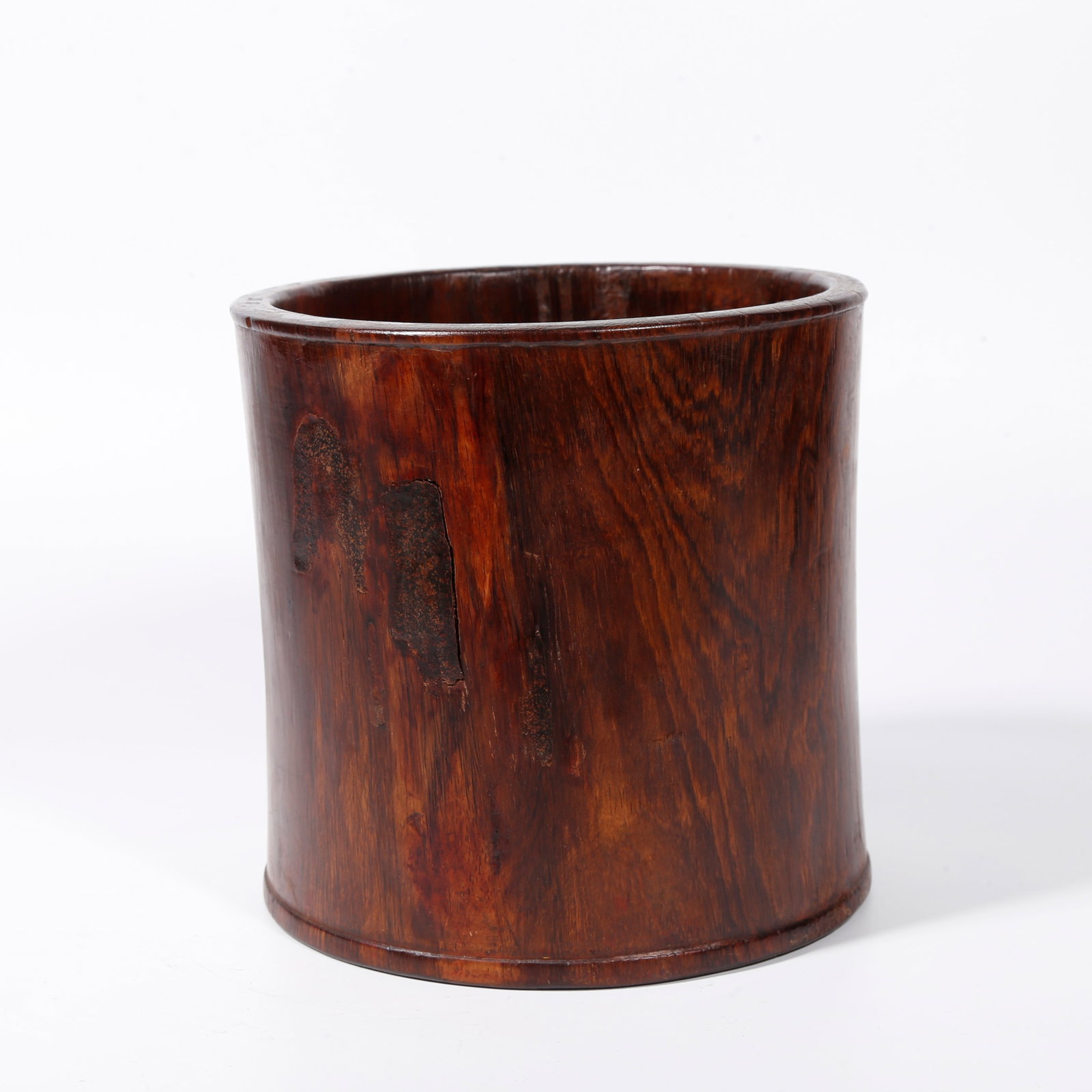 A HUANGHUALI WOOD BRUSH POT (1 of 9)