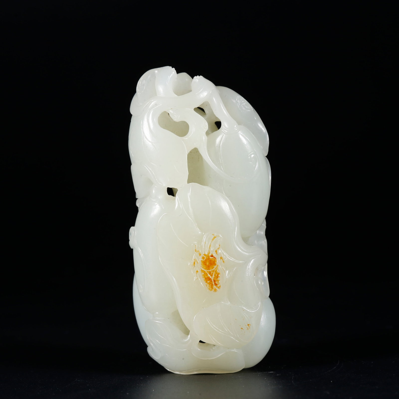 A HETIAN JADE PENDANT WITH MELON AND FORTUNE MOTIFS (1 of 9)