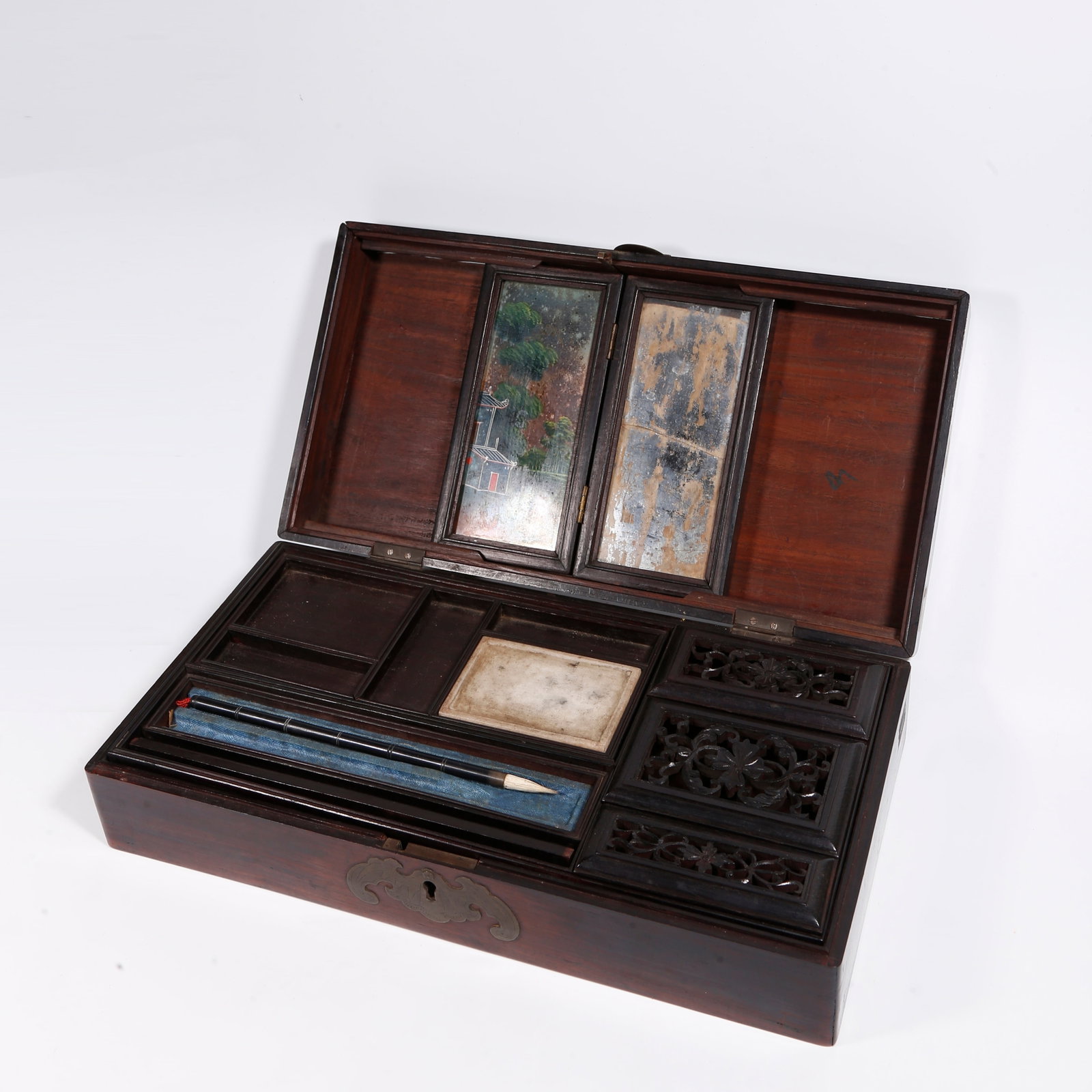 A HUANGHUALI WOOD STATIONERY BOX (1 of 9)