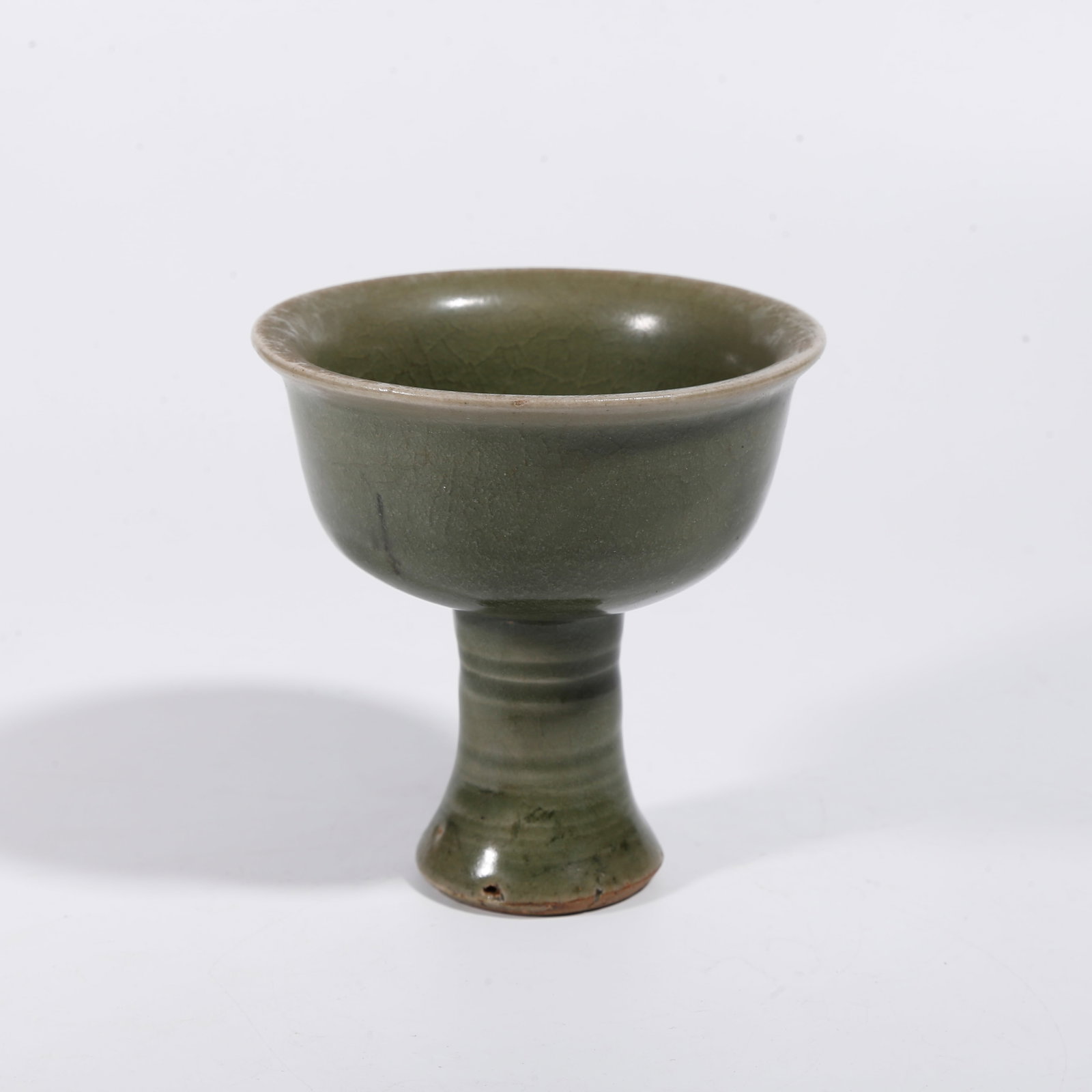 A LONGQUAN KILN STEM CUP: Longquan Kiln Stem Cup