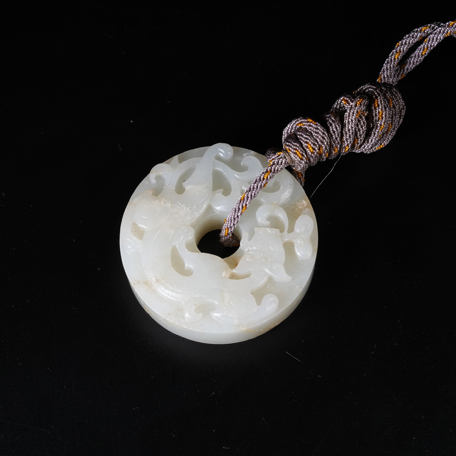 A ANCIENT JADE CHI DRAGON BI DISC: Ancient Jade Chi Dragon Bi Disc