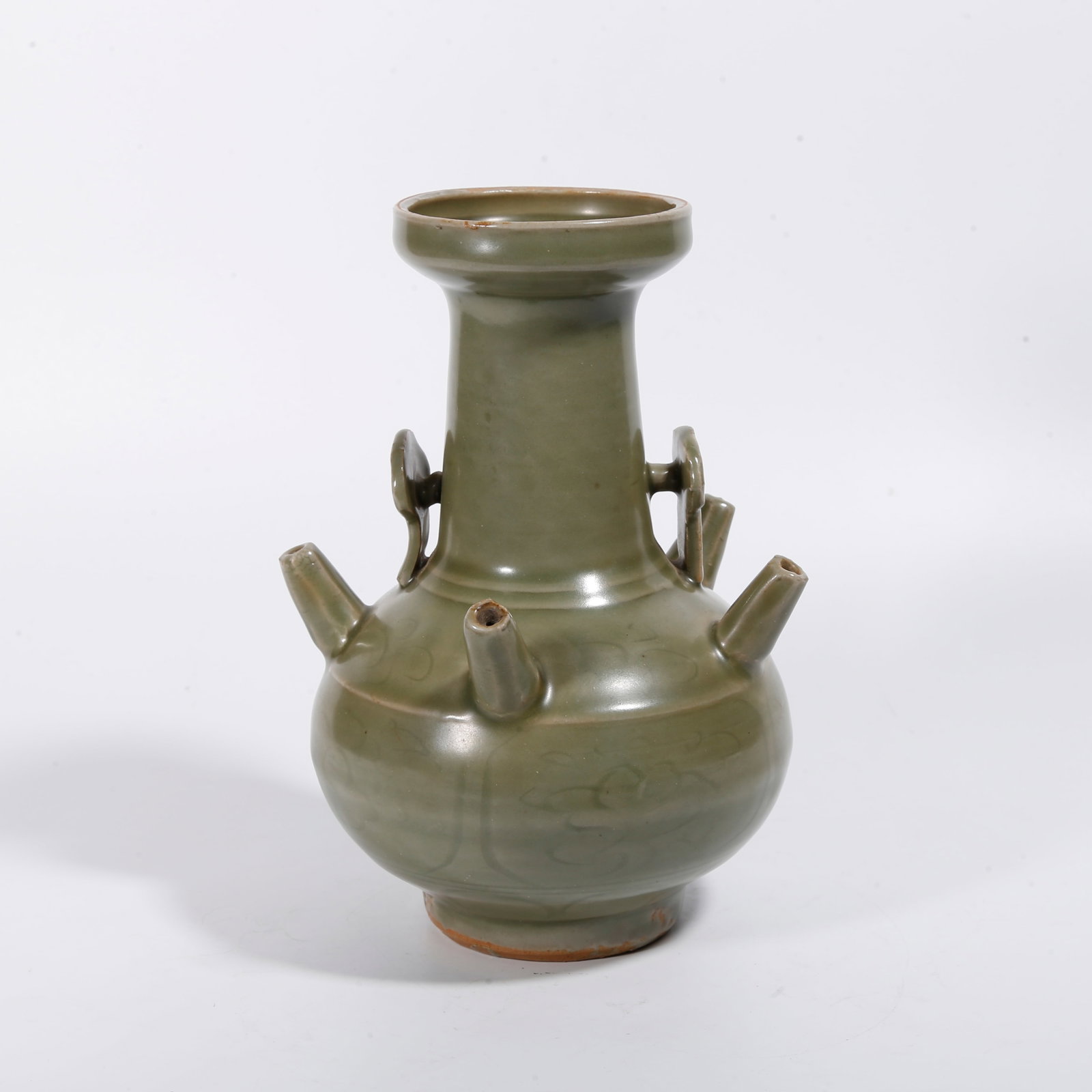 A LONGQUAN KILN FIVE-TUBE VASE (1 of 10)