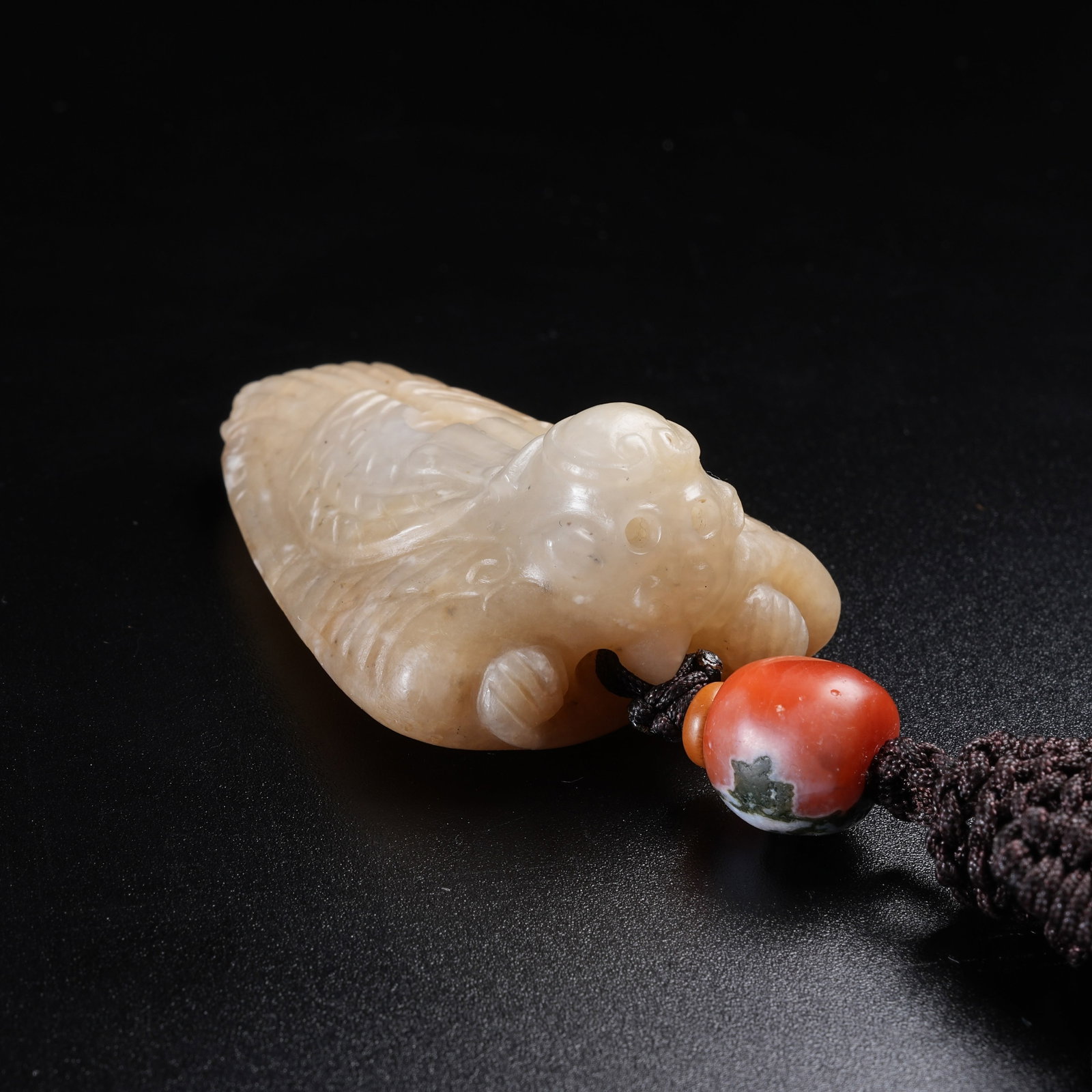 A ANCIENT JADE DEITY FIGURE PENDANT: Ancient Jade Deity Figure Pendant
