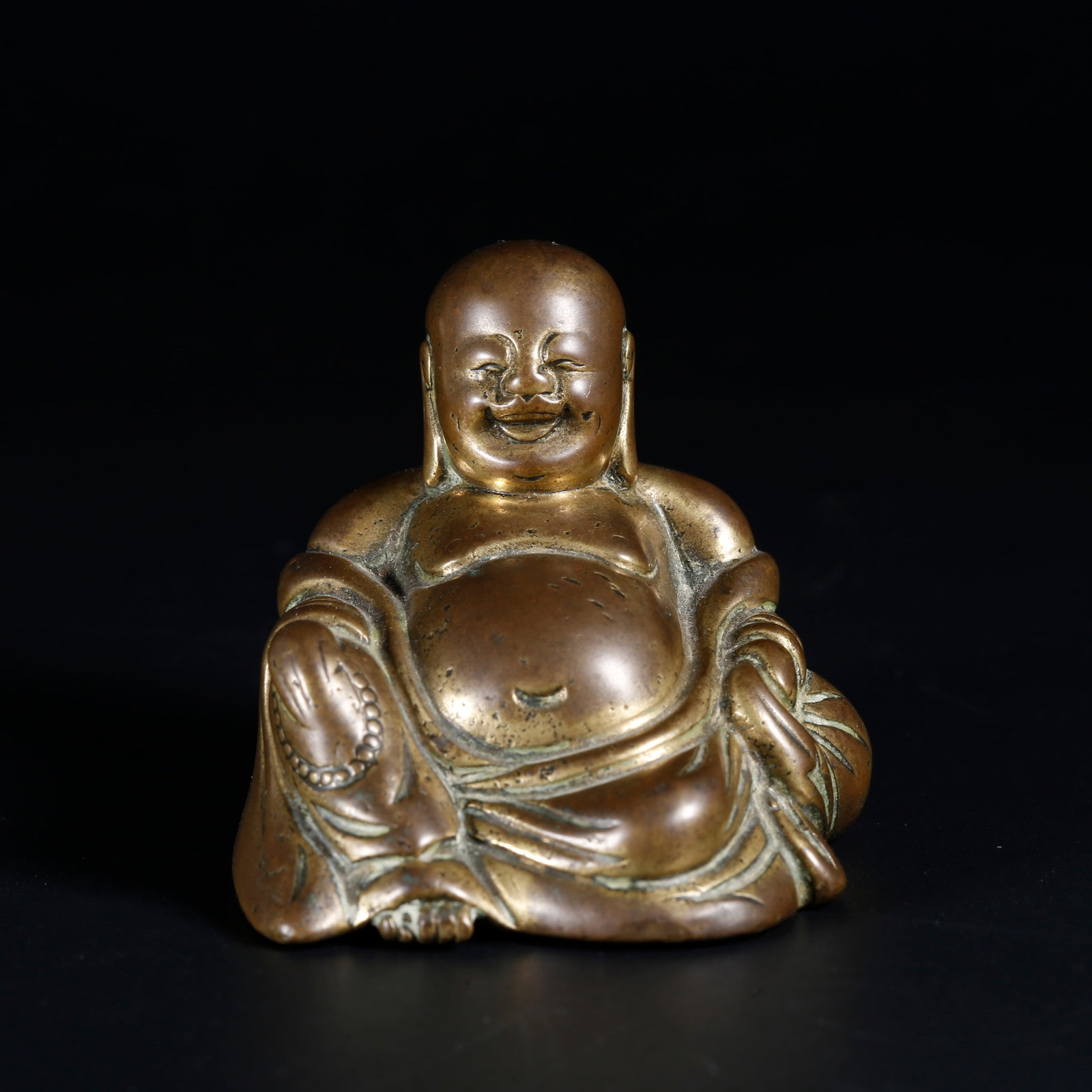 A SEATED BRONZE STATUE OF MAITREYA BUDDHA (1 of 7)