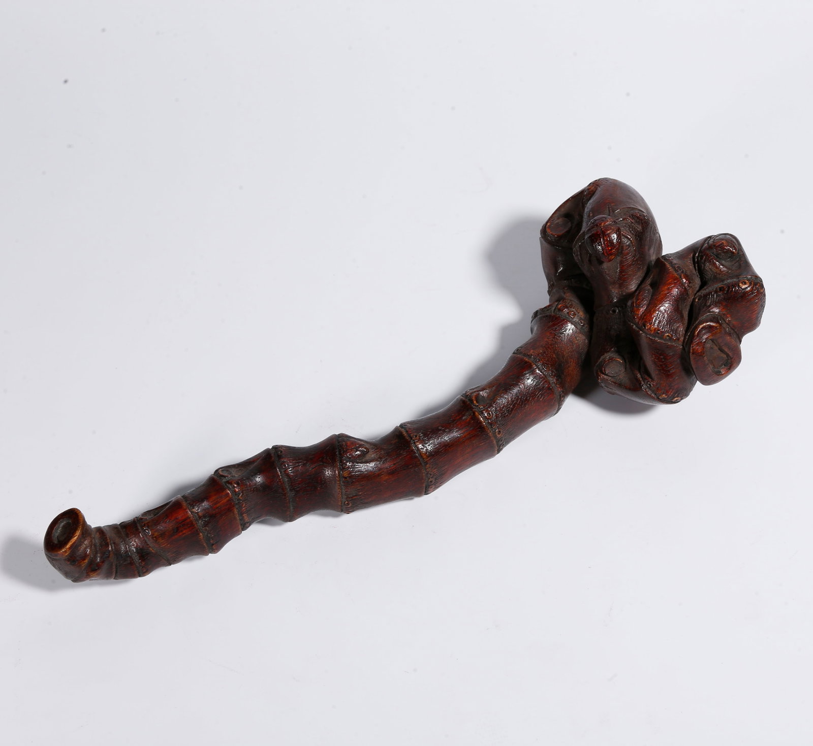 A BAMBOO ROOT CARVED RUYI IN BAMBOO JOINT FORM (1 of 11)