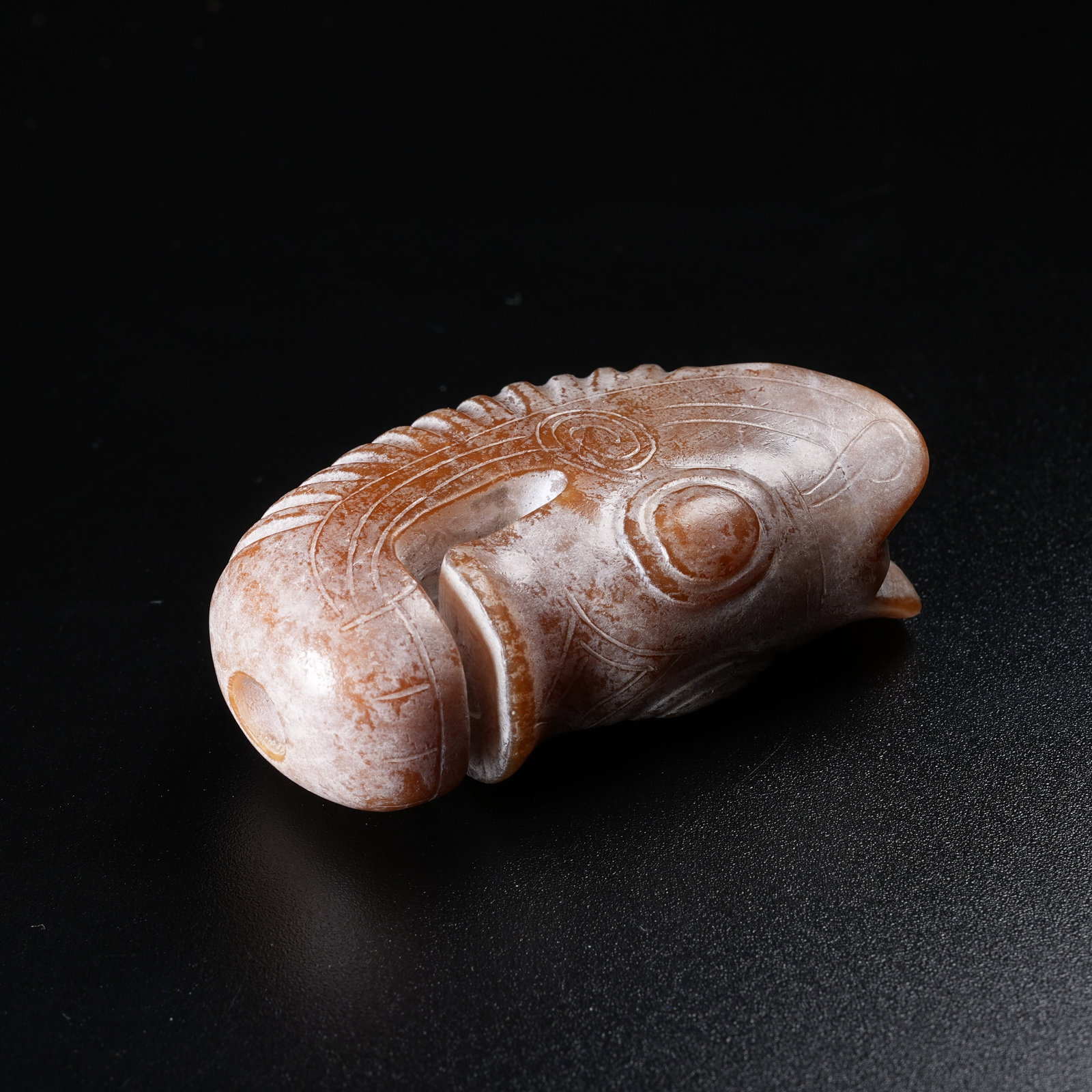 A ANCIENT JADE PIG DRAGON: Ancient Jade Pig Dragon