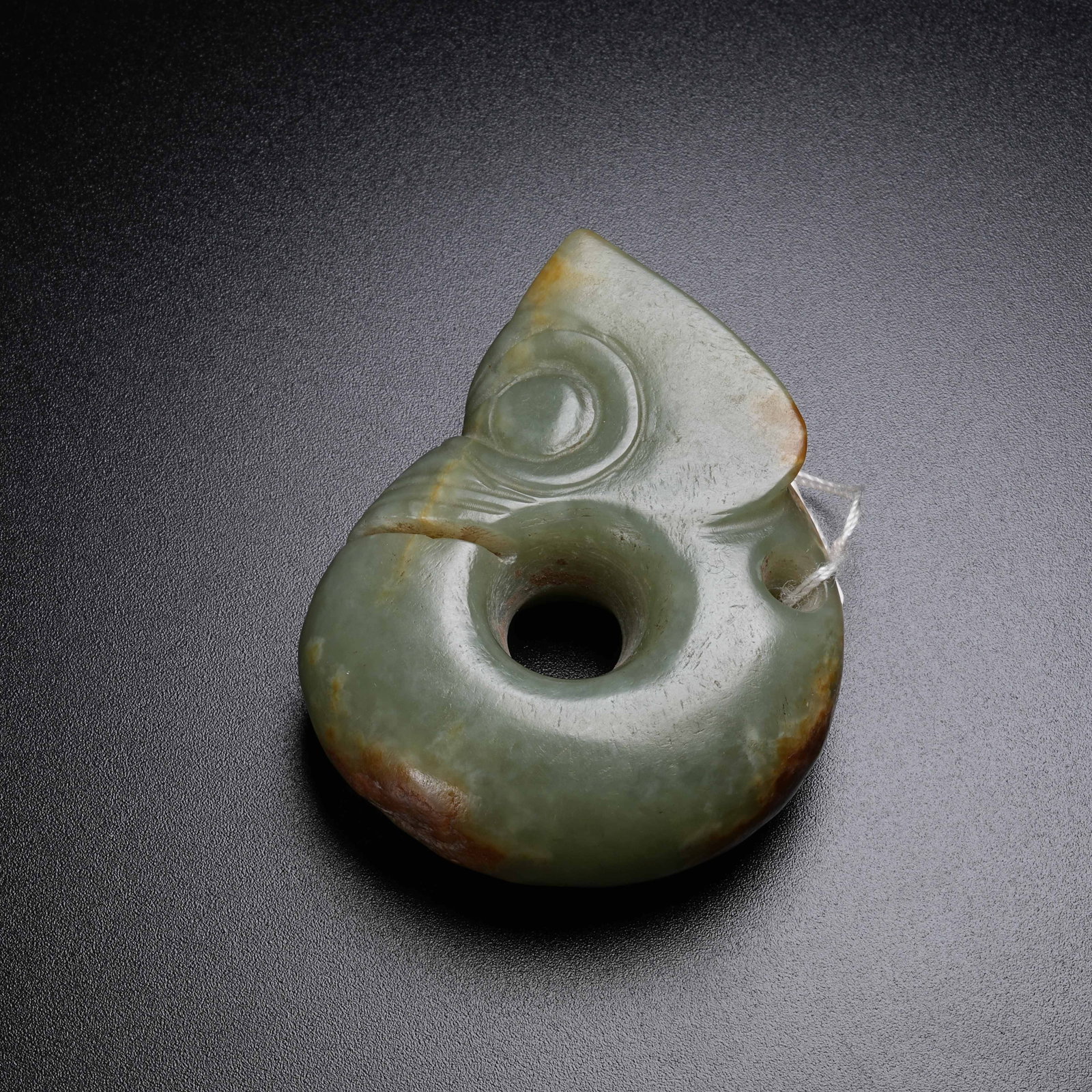A ANCIENT JADE PIG DRAGON - 8