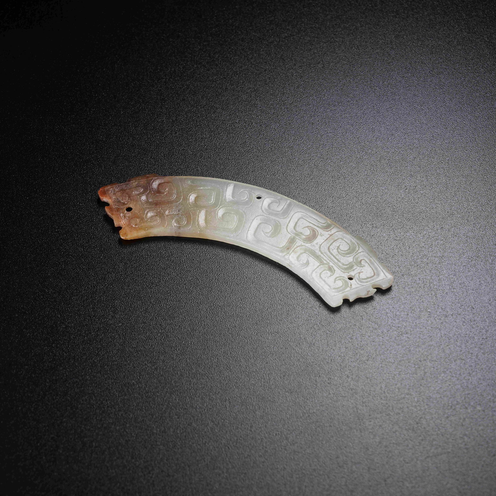 A ANCIENT JADE HUANG ARC PENDANT: Ancient Jade Huang Arc Pendant