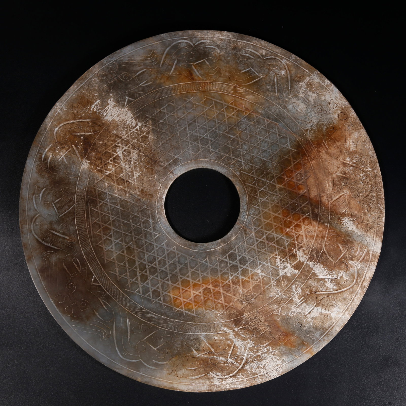 A ARCHAIC JADE BI DISC: Archaic Jade Bi Disc