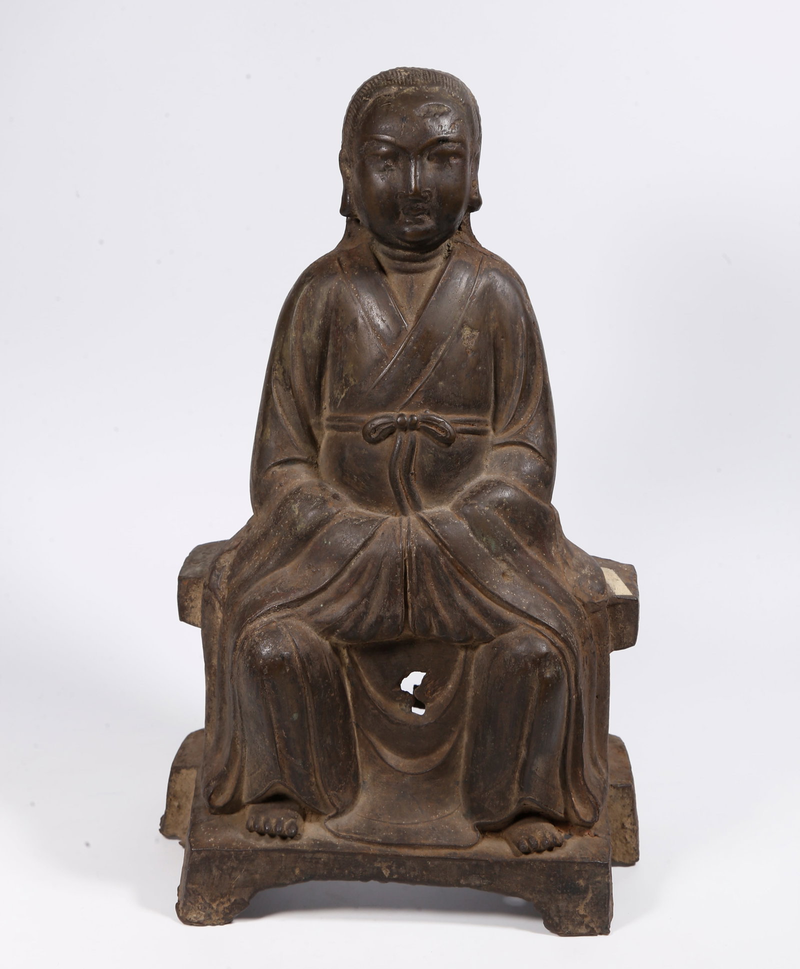 A BRONZE FIGURE STATUE (1 of 9)