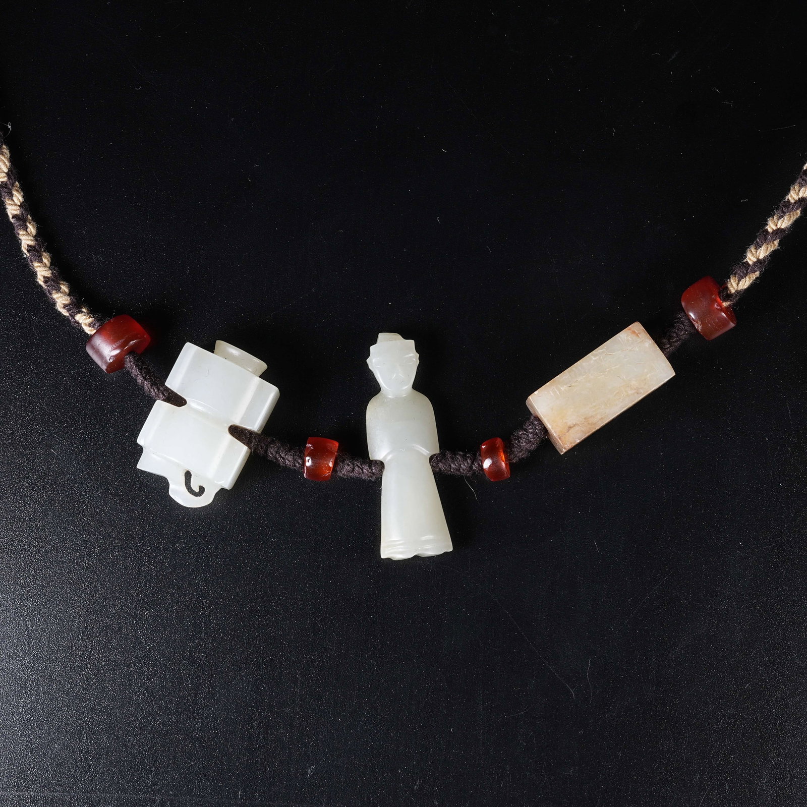 A ANCIENT JADE PENDANT SET OF THREE AUSPICIOUS TREASURES (1 of 11)