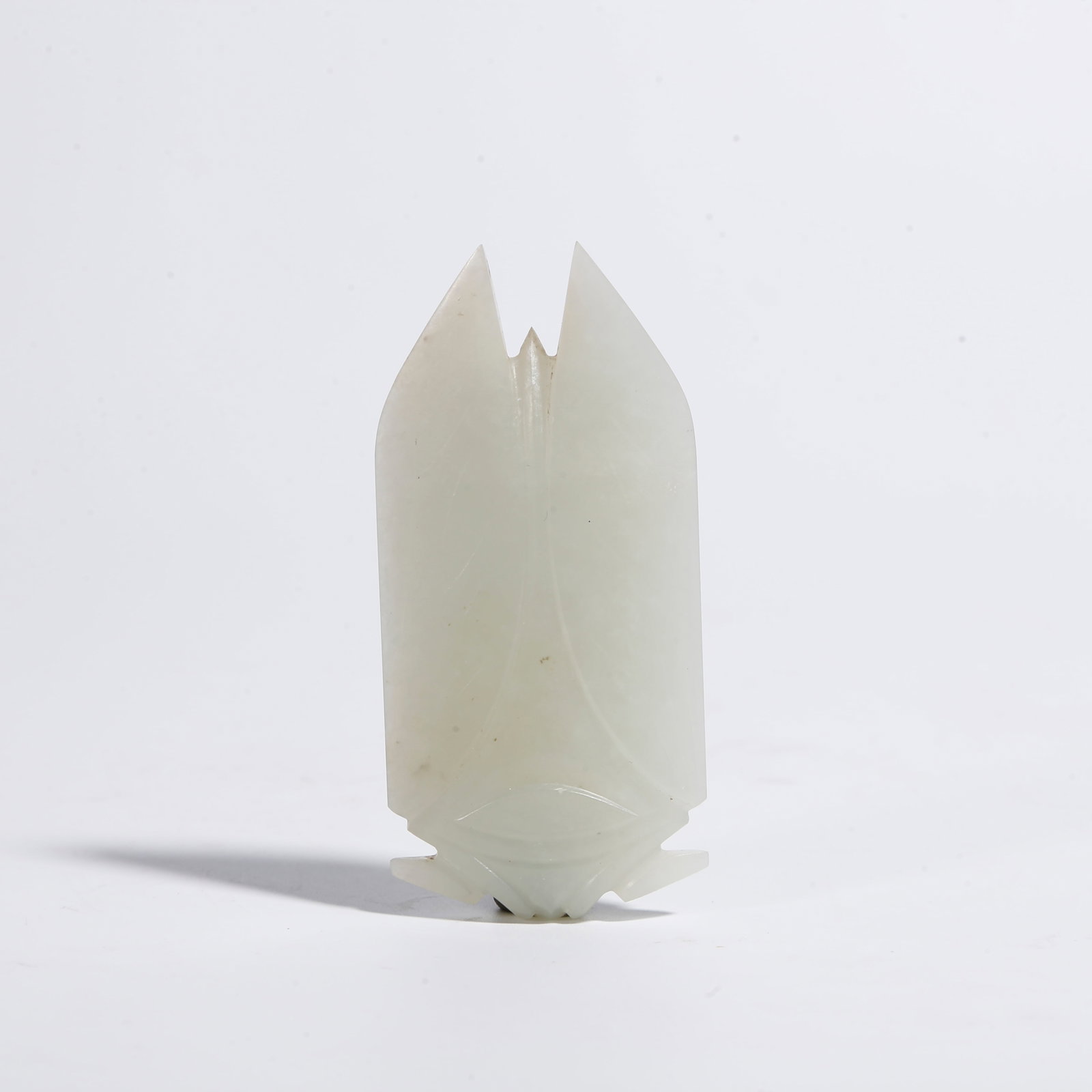 A HETIAN JADE ORNAMENT OF CICADA SYMBOLIZING INSTANT SUCCESS: Hetian Jade Ornament of Cicada Symbolizing Instant Success