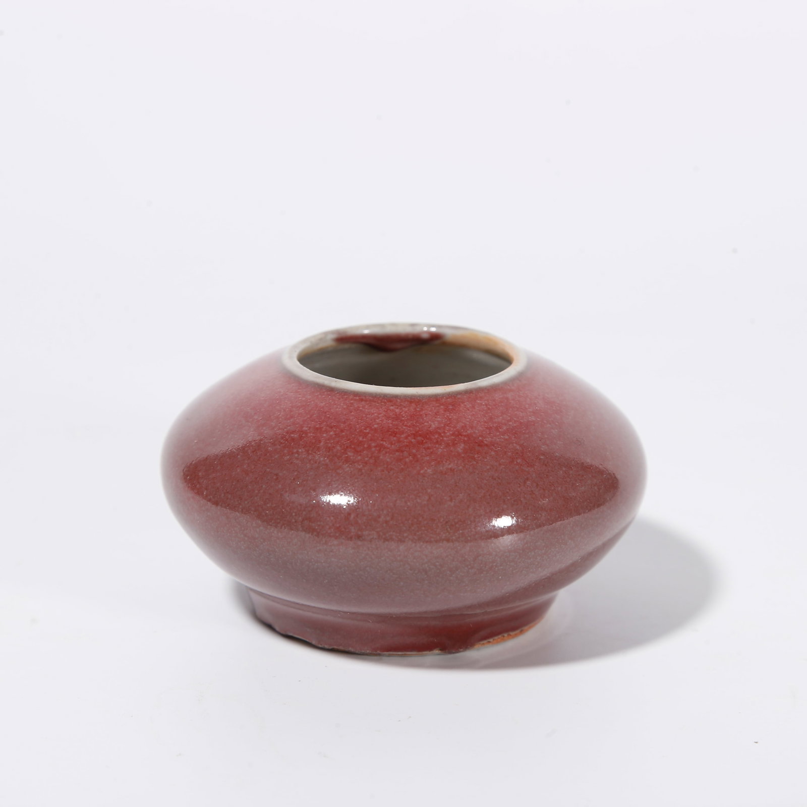 A BEAN RED GLAZE WATER POT (1 of 8)