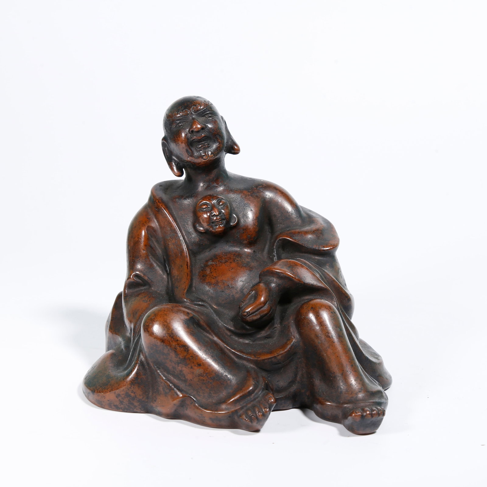 A BRONZE BUDDHA STATUE (1 of 9)