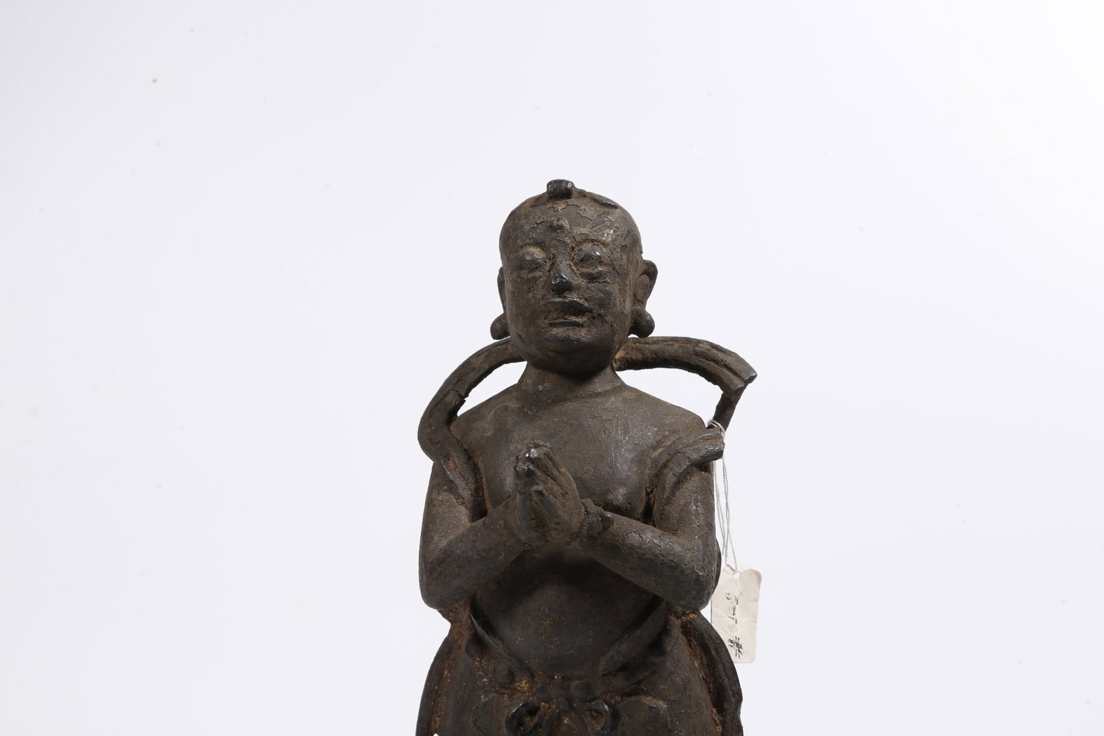 A BRONZE BOY STATUE - 2
