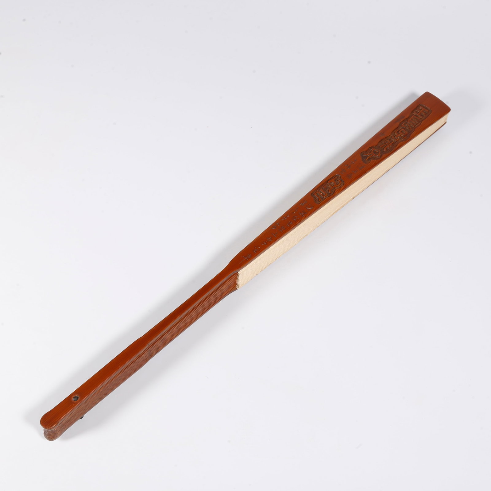 A BAMBOO FAN RIB CARVED WITH EPIGRAPHY PATTERNS (1 of 8)