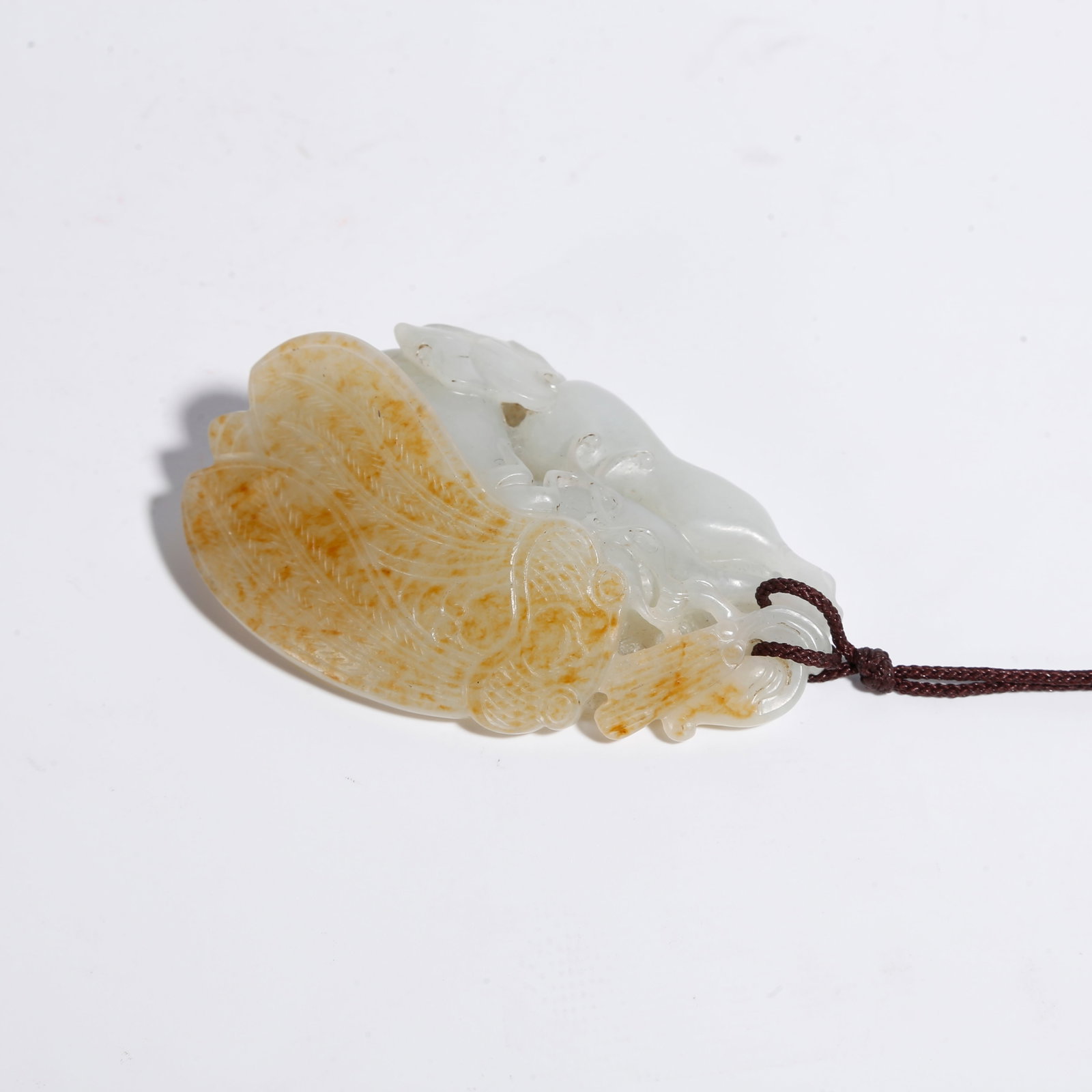 A HETIAN JADE GOURD PENDANT CARVED WITH INSECT MOTIFS (1 of 10)