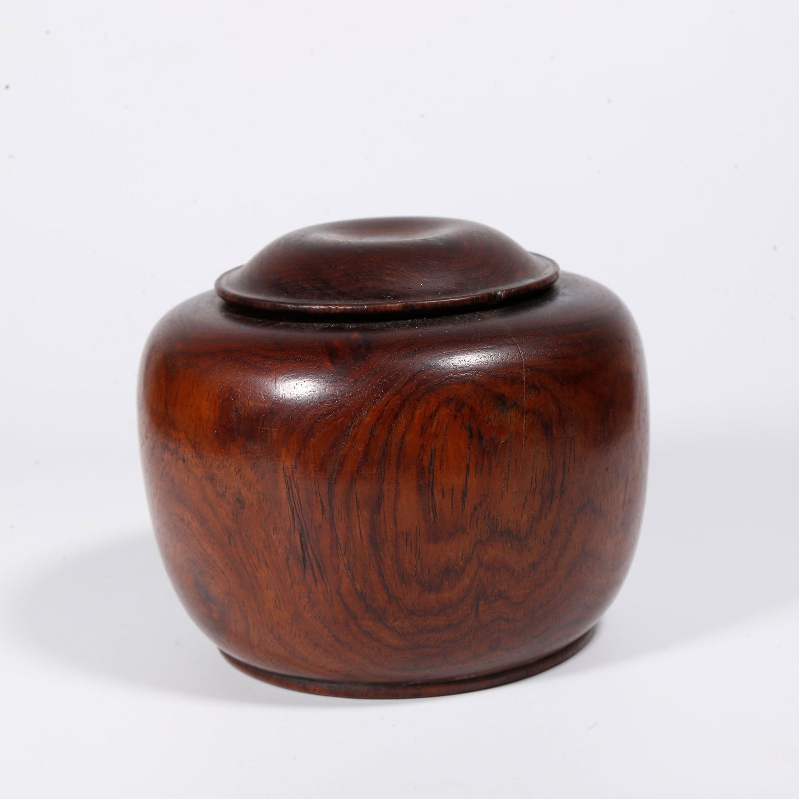 A HUANGHUALI WOOD GO JAR: Huanghuali Wood Go Jar
