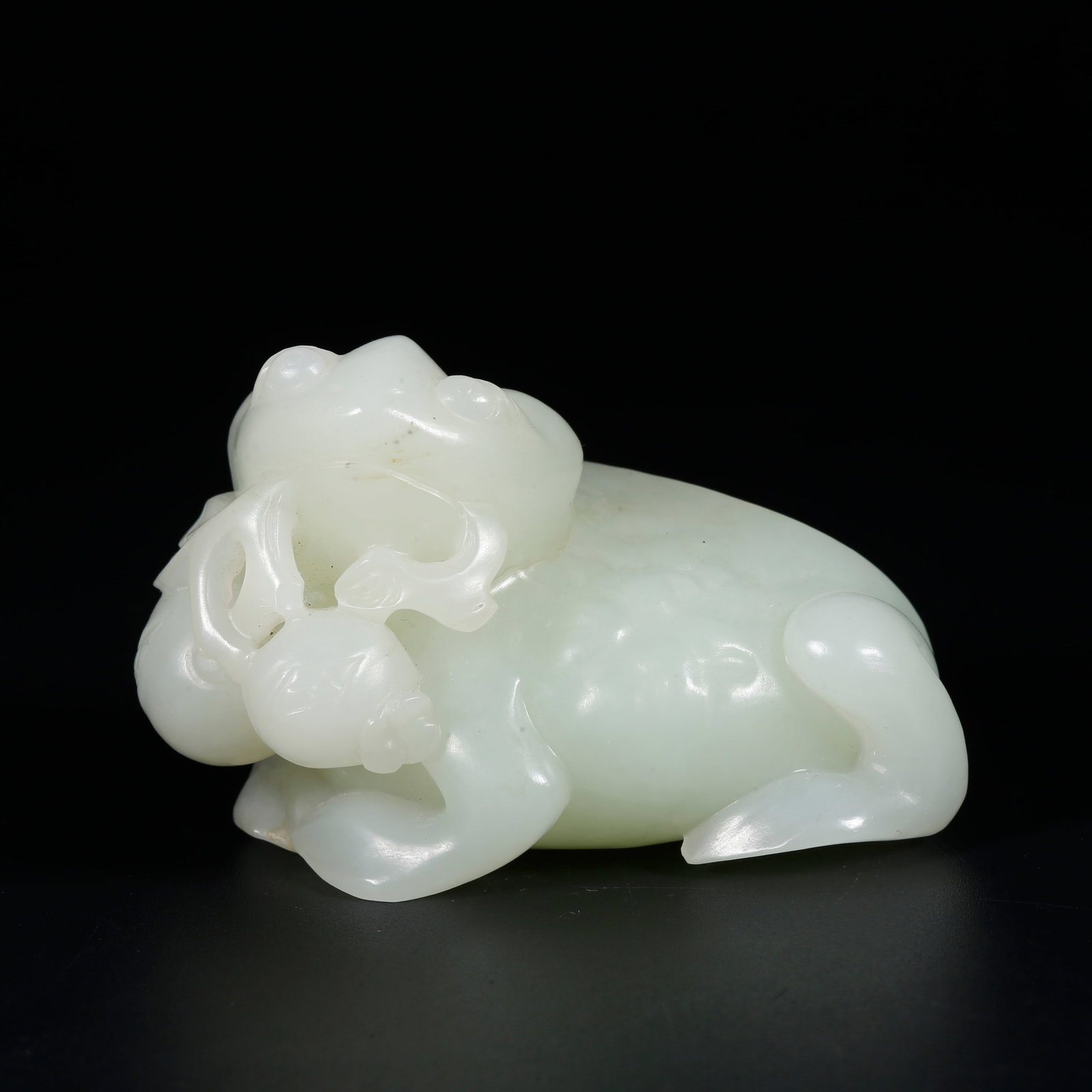 A HETIAN JADE FROG ORNAMENT (1 of 9)